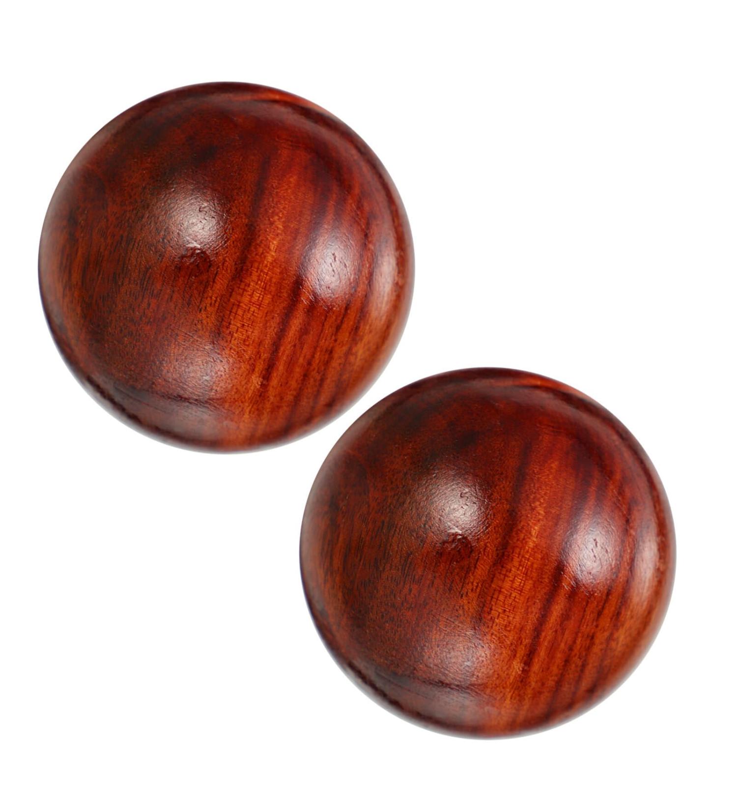 Ipetboom 2-Pack Solid Wood Acupressure Massage Balls - 1.7 Inch Hand Roller for Stress Relief & Meditation - Buy Online on GoSupps.com