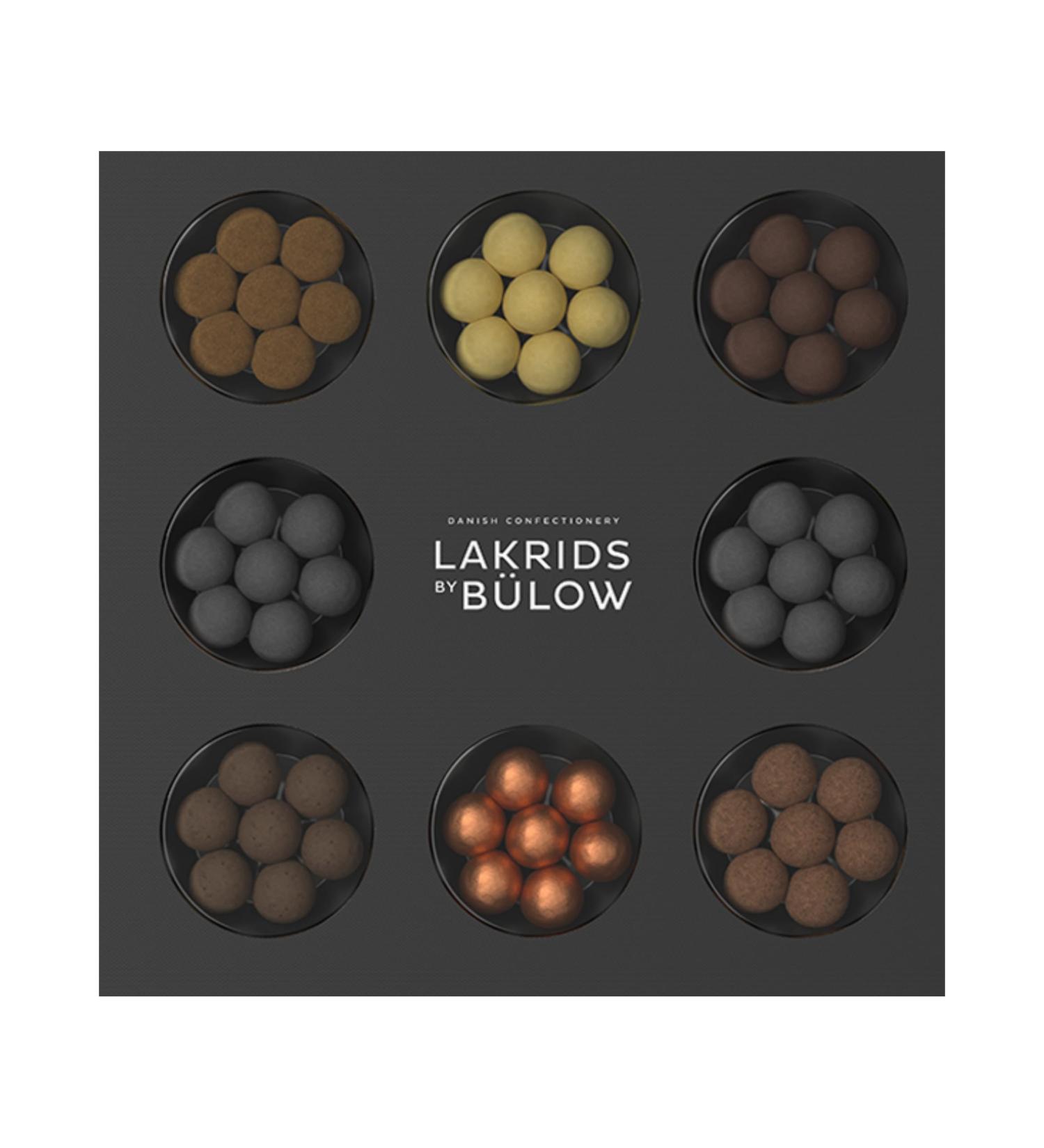 Lakrids by B low Selection Box 350g - Danish Gourmet Licorice Praline Gift - Soft Chocolate-Covered Lakritz Balls - Buy Online on GoSupps.com