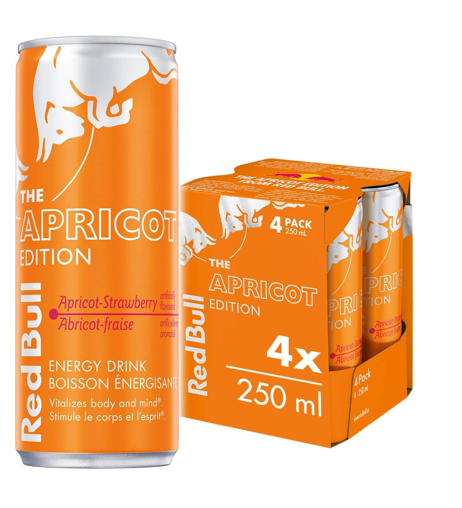 Red Bull Energy Drink Apricot-Strawberry 250ml (4 pack) Apricot Strawberry - Buy Online on GoSupps.com