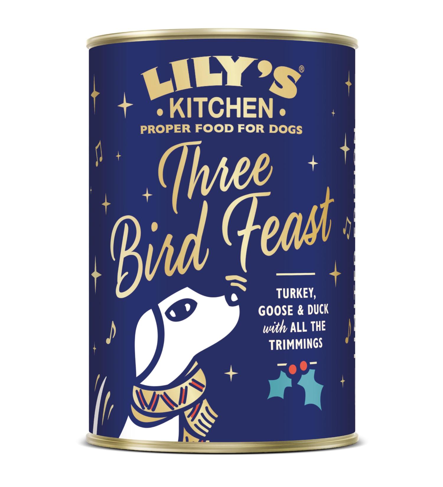 Lily's Kitchen Canned Wet Food for Adult Dogs Made with Natural Ingredients Three Poultry Delight for All Dog Sizes (6 x 400g) - Buy Online on GoSupps.com