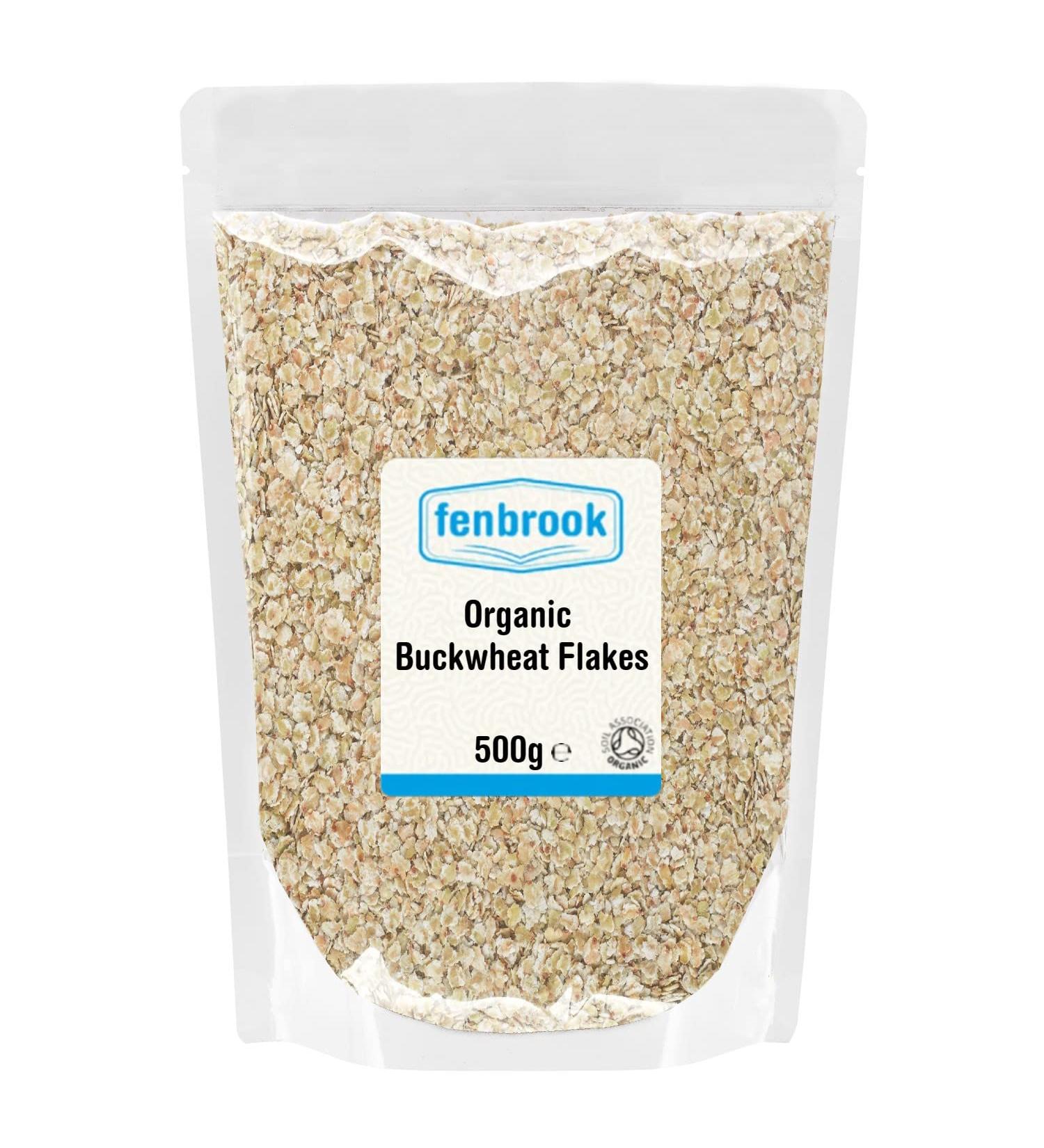 500g Organic Buckwheat Flakes | Certified by Fenbrook Organic - Buy Online on GoSupps.com