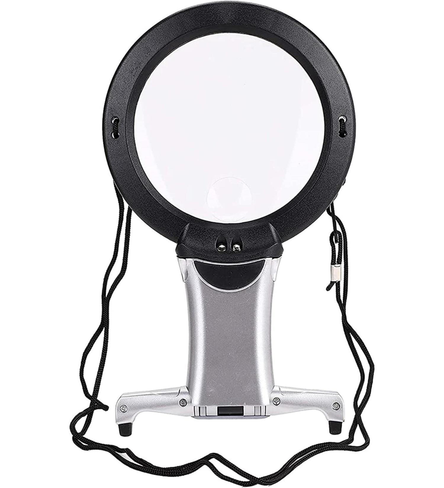 4.2 Inch Neck Hang Magnifying with Lights 6X 2X Lens Hands Free Lighted Reading Magnifier Desk Stand Full of Stars - Buy Online on GoSupps.com