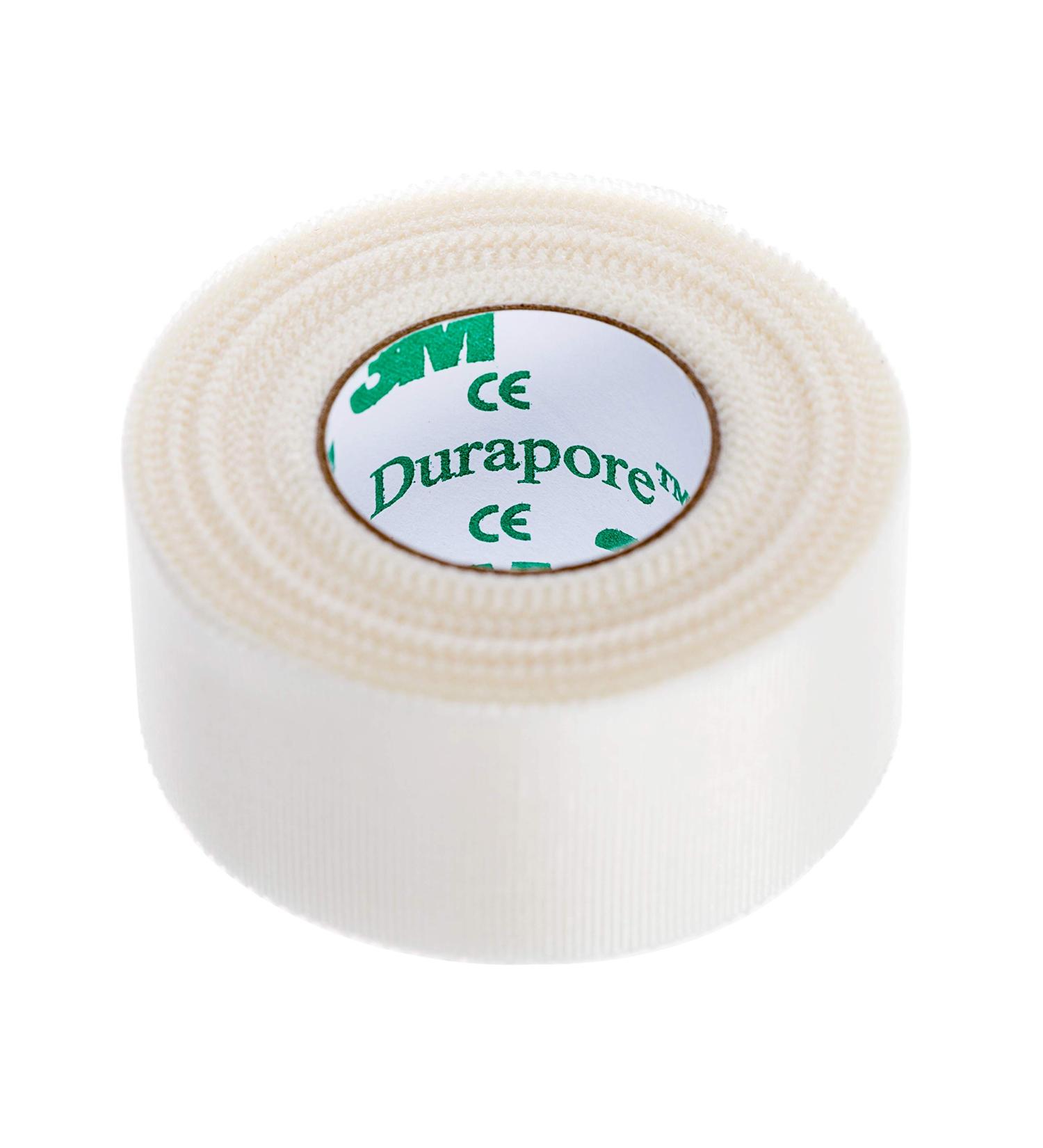 3M Durapore Surgical Tape 1/2"X10Yard Roll Silk Hypoallergenic - Pack of 12 Rolls - Model 1538-0