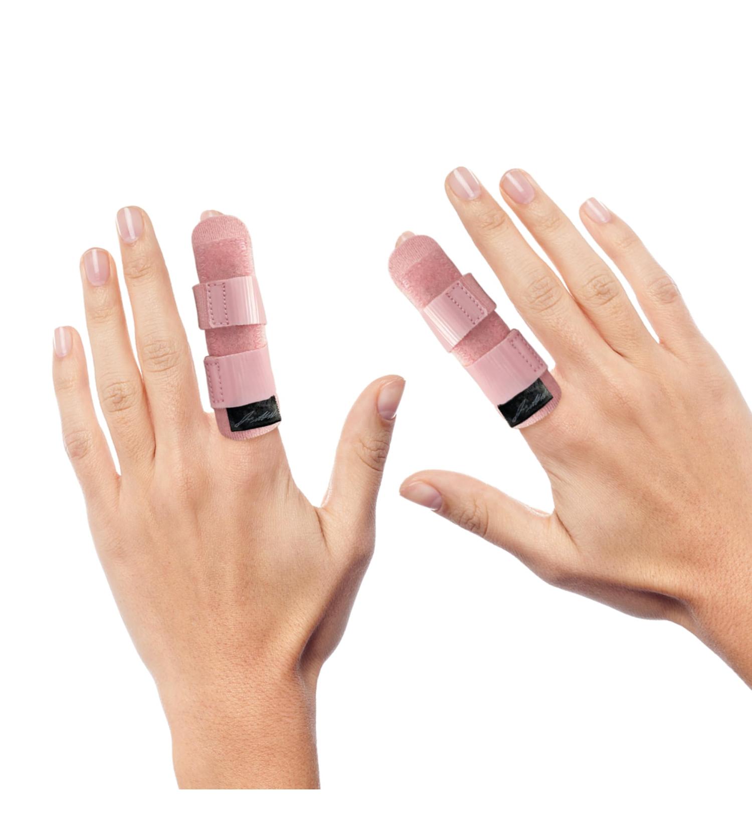 Dr. Arthritis Finger Bandage - Doctor Designed Protection with Brackets & Rails for Small Middle & Index Fingers - Pink S/M (Couple) | Injury Recovery - Buy Online on GoSupps.com