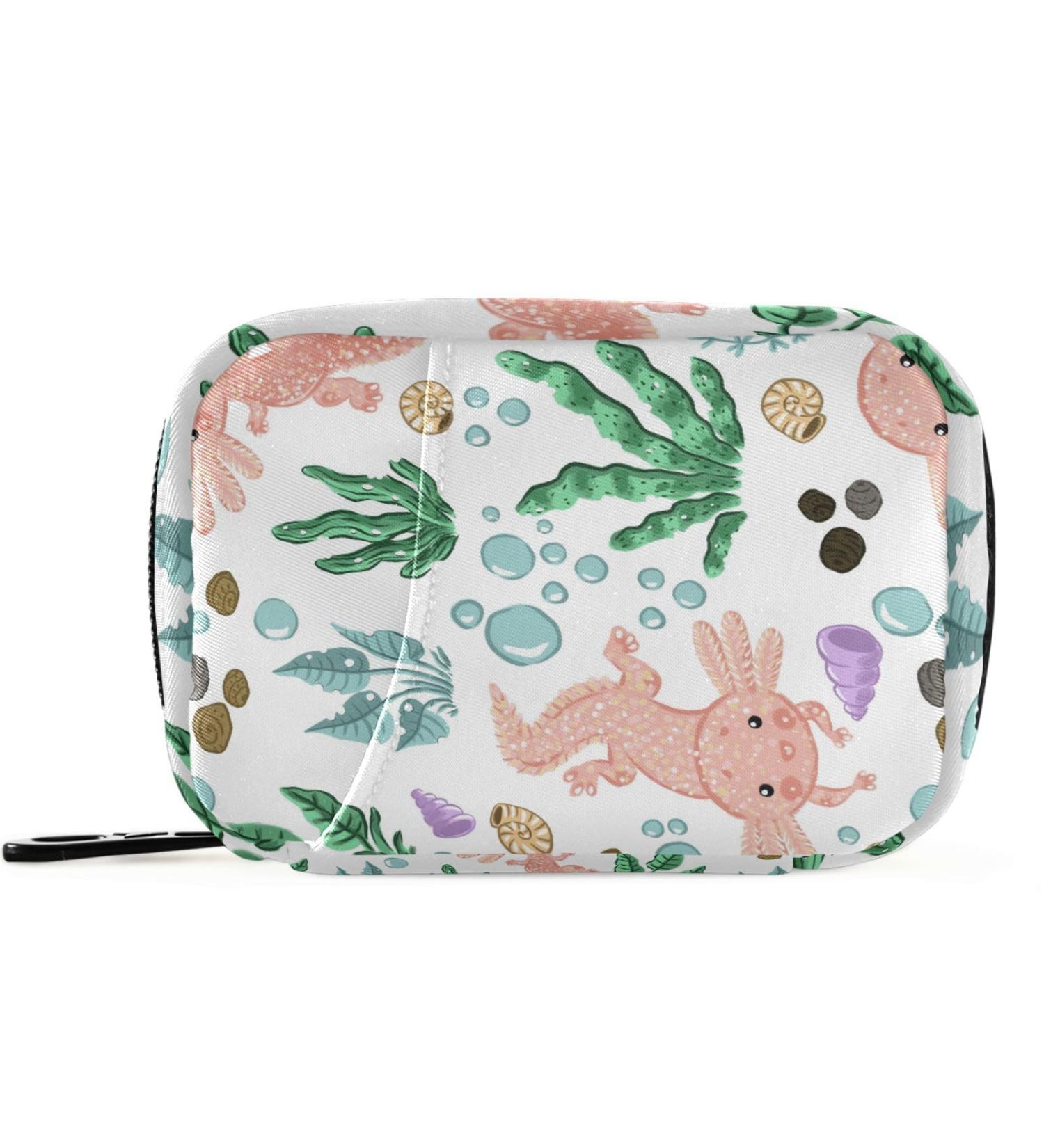 7-Day Axolotl Pill Organizer Case Portable Travel Vitamin & Medicine Holder with Zipper | Perfect Weekly Supplement Box - Buy Online on GoSupps.com