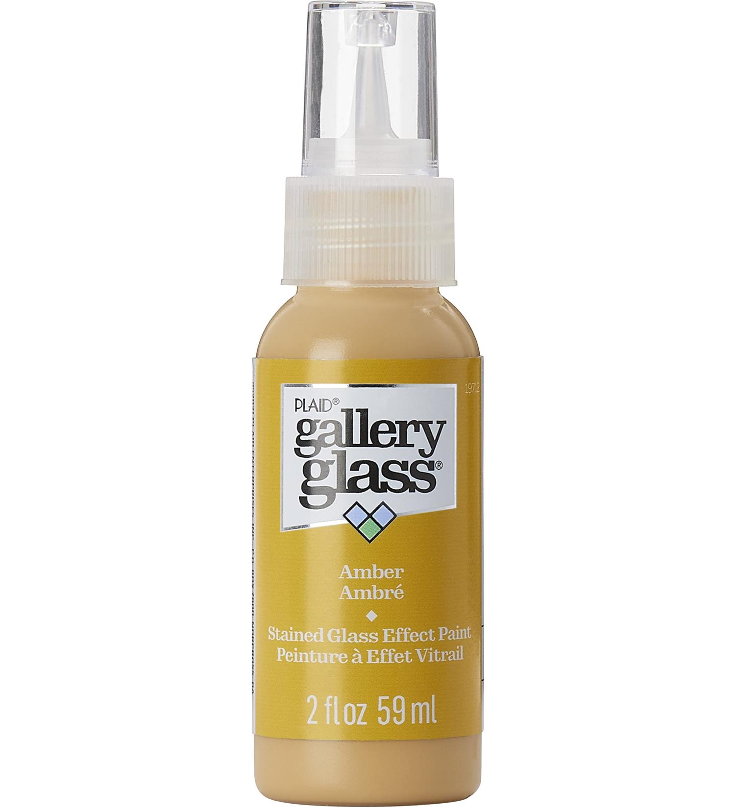 Gallery Glass Amber Stained Glass Paint - 2 fl oz for DIY Arts & Crafts | Smooth Finish | 19712 Transparent Amber - Buy Online on GoSupps.com
