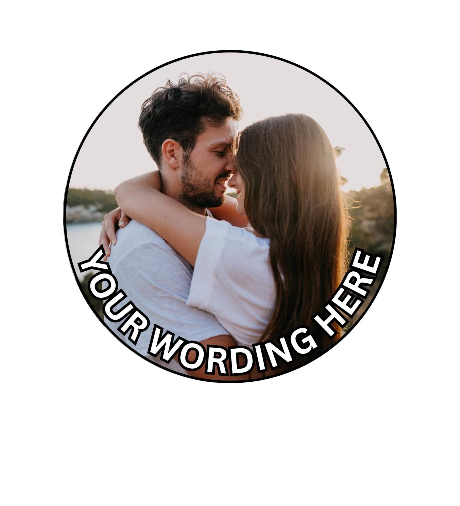 YOUR OWN PHOTO/IMAGE - Personalised Cake Topper/Cupcake Toppers - Wafer/Icing (Wafer paper 5" circle) 5" Circle Rice Paper