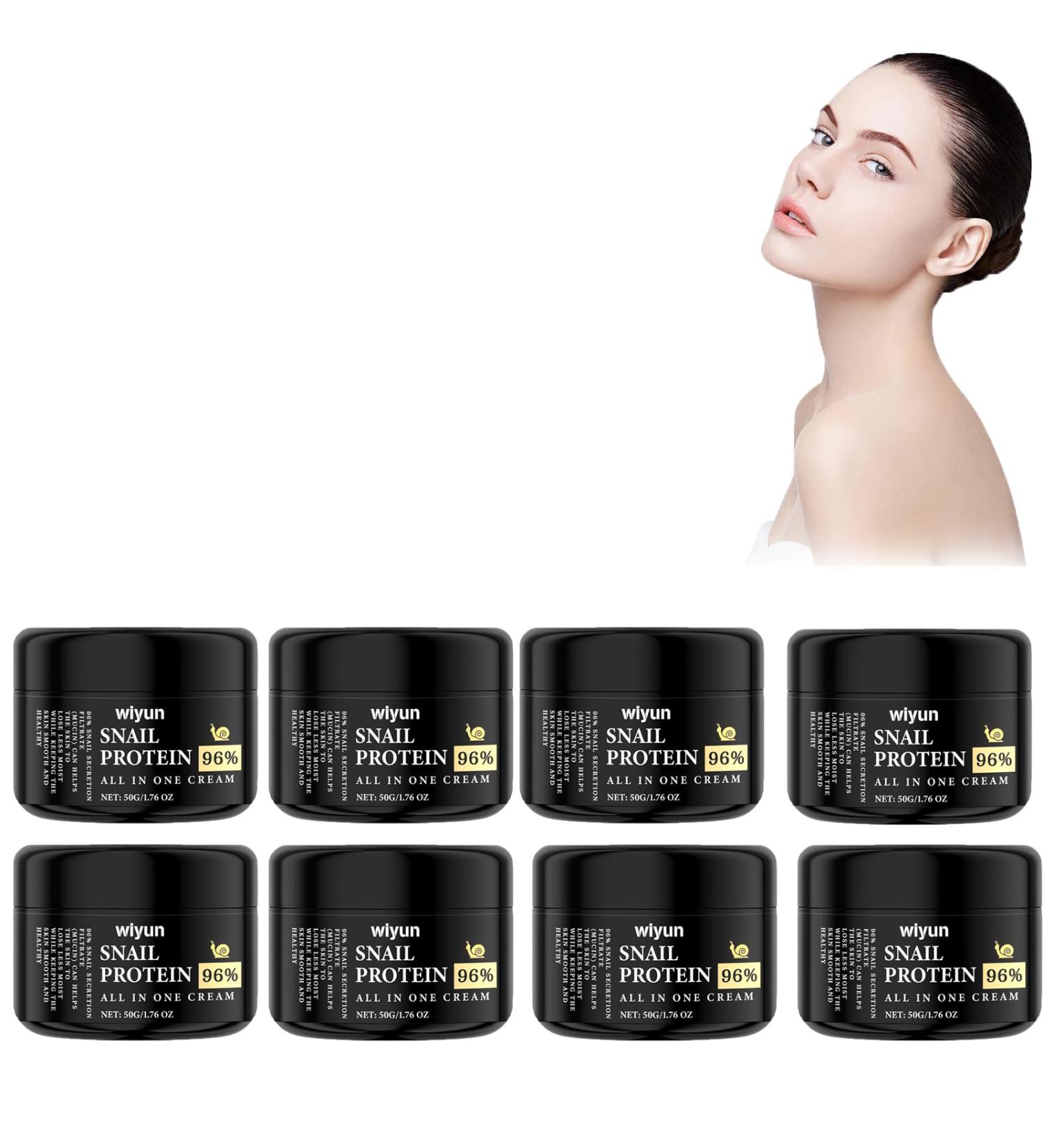 Snail Mucin Moisturizing Cream 96% Lifting And Firming Cream With Snail Collagen Repair Cream Snail Mucin 96% Nourishing Moisturizing And Anti-Aging (8pcs) - Buy Online on GoSupps.com