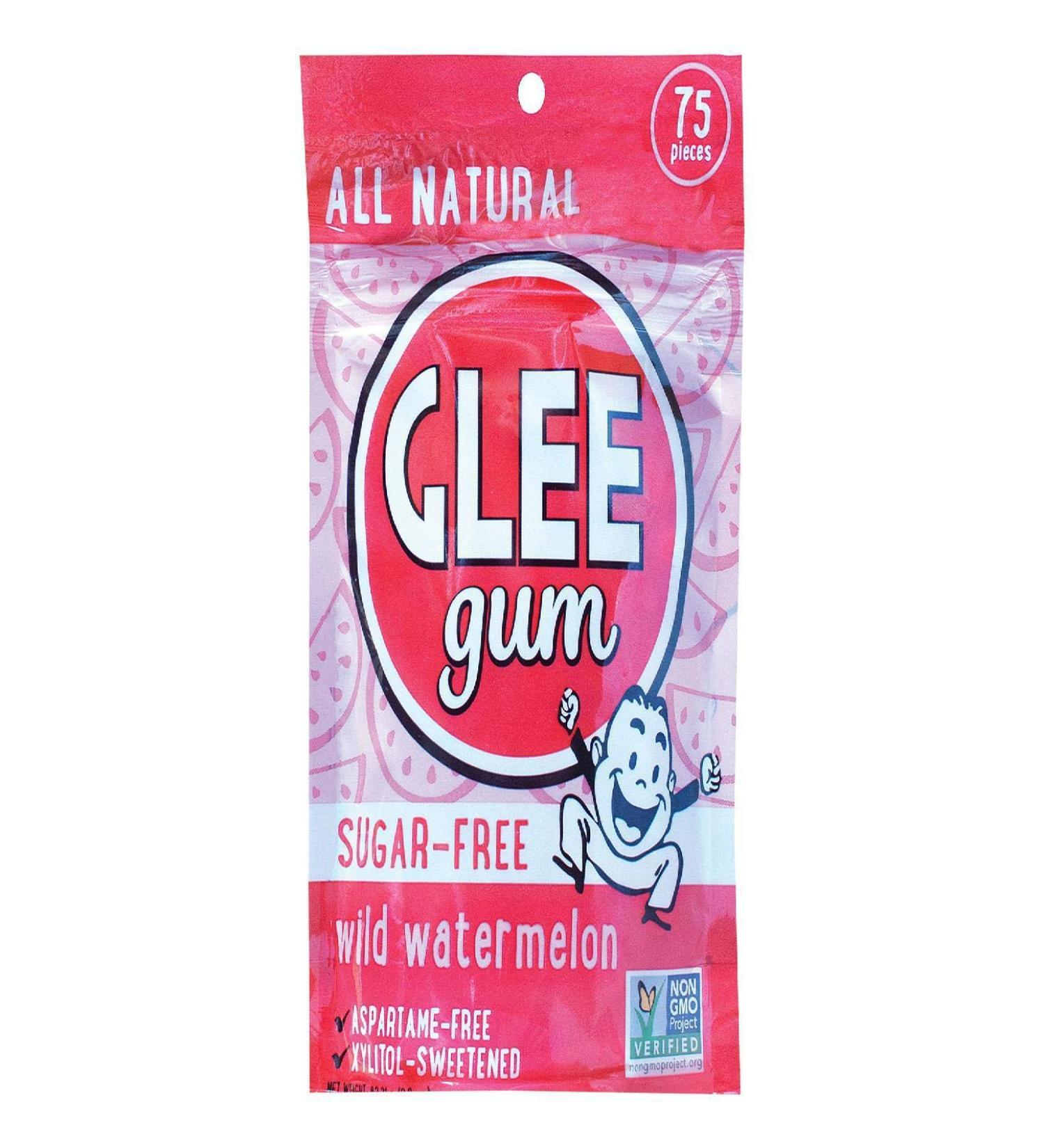 Glee Gum Sugar-Free Gum Pouch, Wild Watermelon, 75 Count