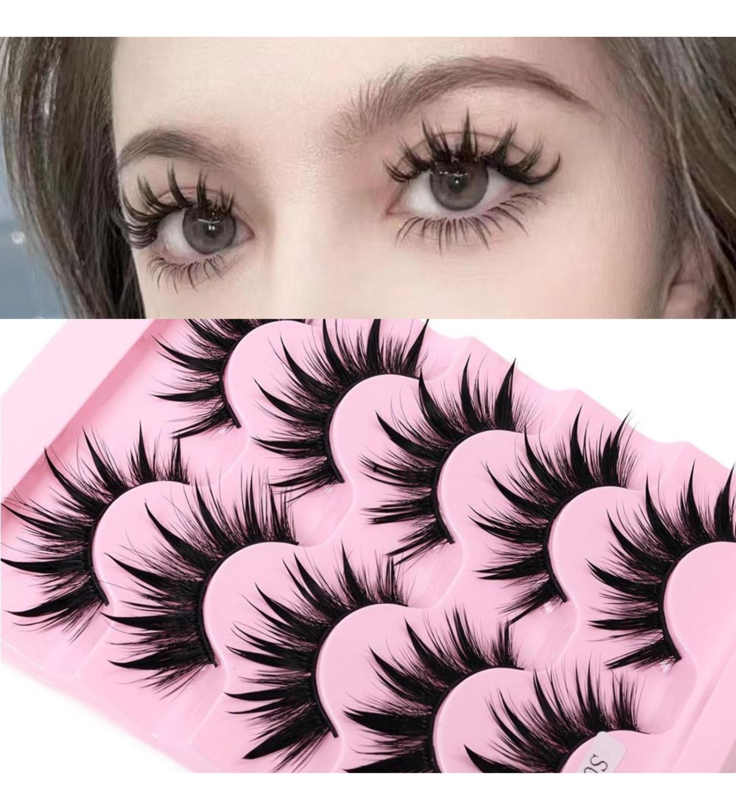 Shop Okdeals 5 Pairs Thai Style Spiky 3D Wet Look Manga Lashes - Japanese Anime Cosplay Eye Lash Extensions - Buy Online on GoSupps.com