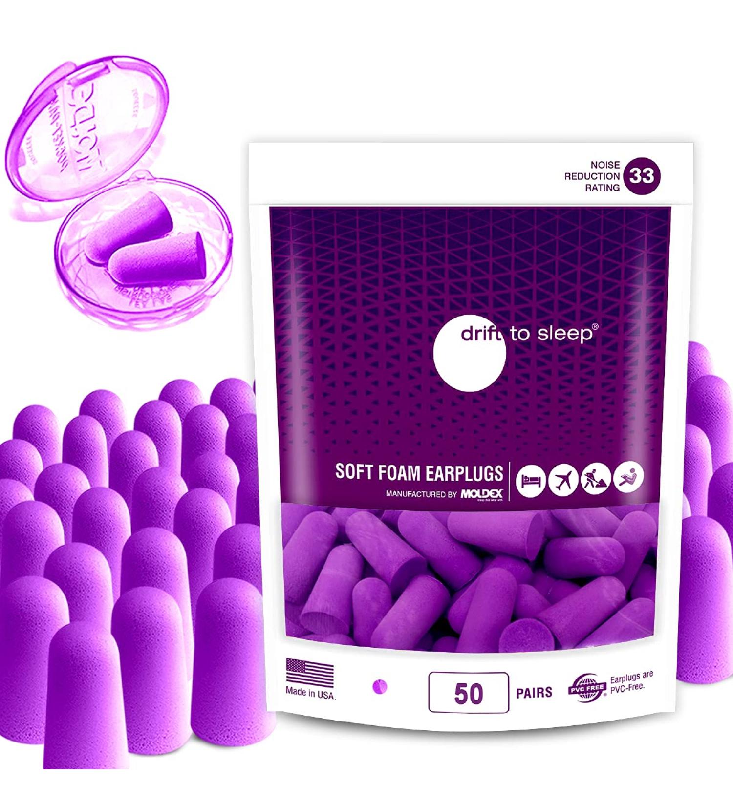 MOLDEX Soft Foam Earplugs 50 Pairs - 33dB NRR for Sleeping, Snoring, Work, Travel, Shooting | Made in USA - Buy Online on GoSupps.com