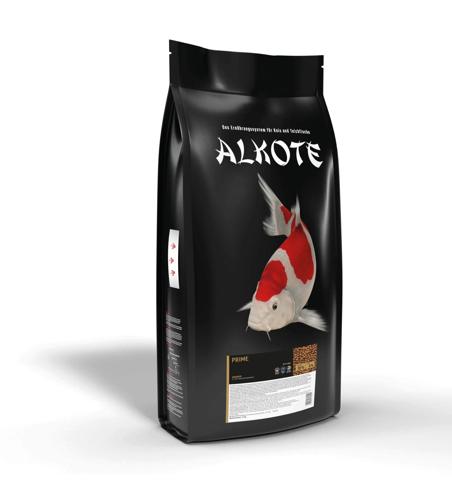 Al-KO-TE 1-year-time feed for kois and decorative fish summer months floating pellets 6 mm base feed Prime 9 kg 9 kg (1 Pack) Length: 6 mm
