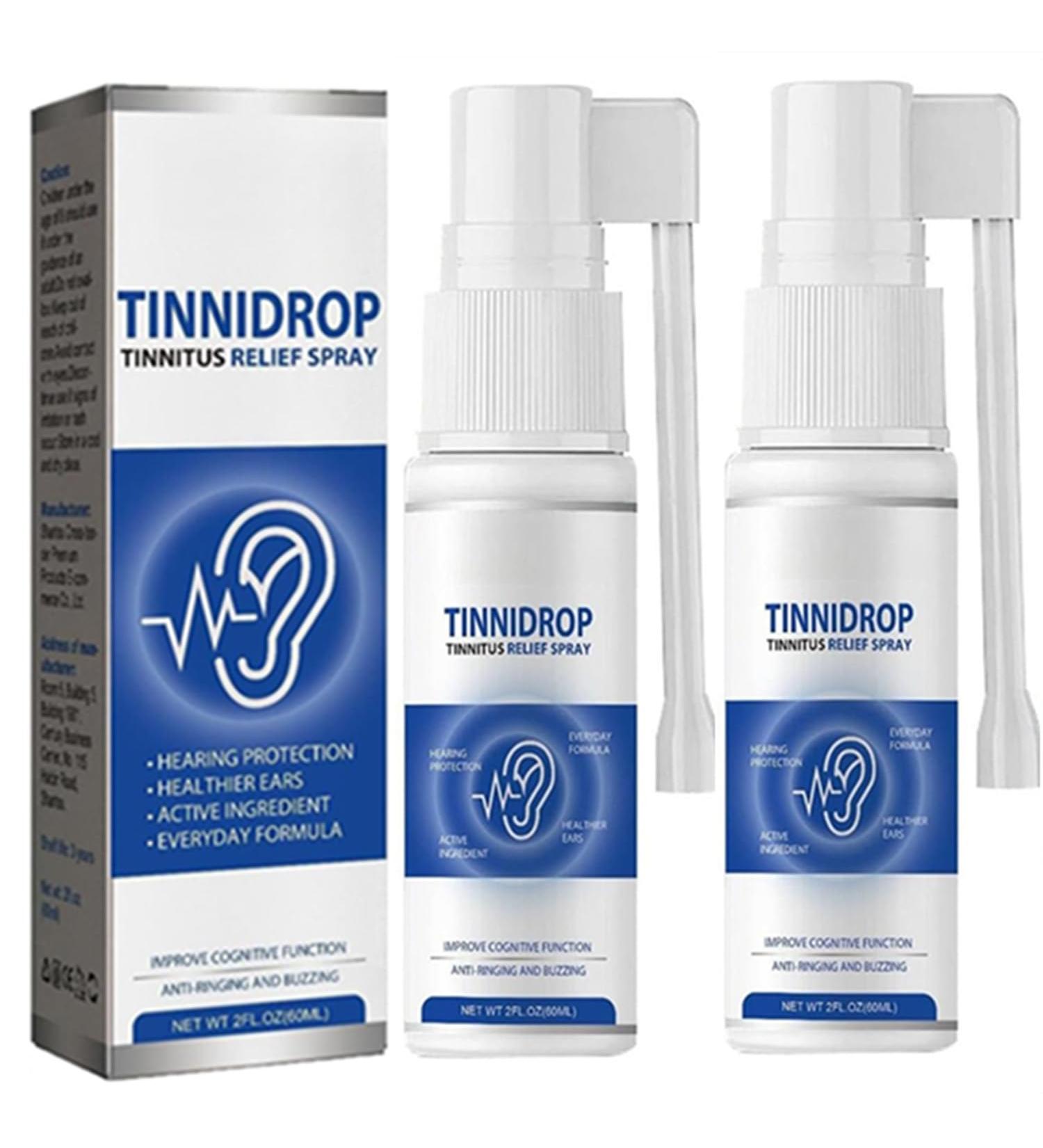 Luhaka Tinnidrop Tinnitus Relief Spray 60ml - Soothing Ear Spray for Ringing Ears & Ear Wax Care (2PCs) - Buy Online on GoSupps.com