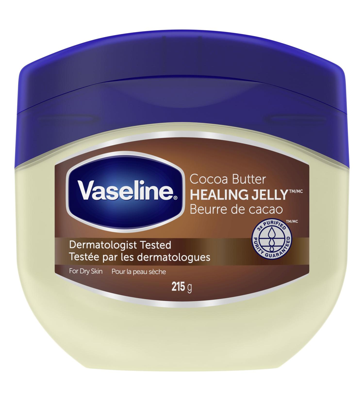 Vaseline Healing Jelly for dry skin Cocoa Butter made with triple purified petroleum jelly 215 g Cocoa Butter 215 g (Pack of 1) - Buy Online on GoSupps.com