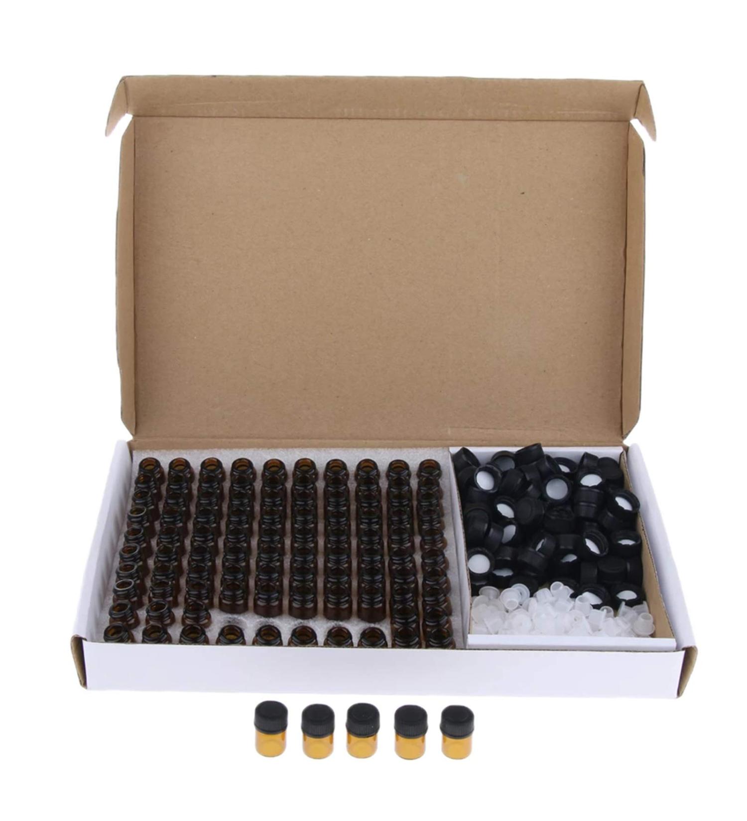 100 Pcs Huile Essentielle Glass Glass Glass Sample Drame Bouteille Mince Petite Bouteille D' chantillon D' chantillon De Parfum Ambre 1-3M(Size:2ml) - Buy Online on GoSupps.com