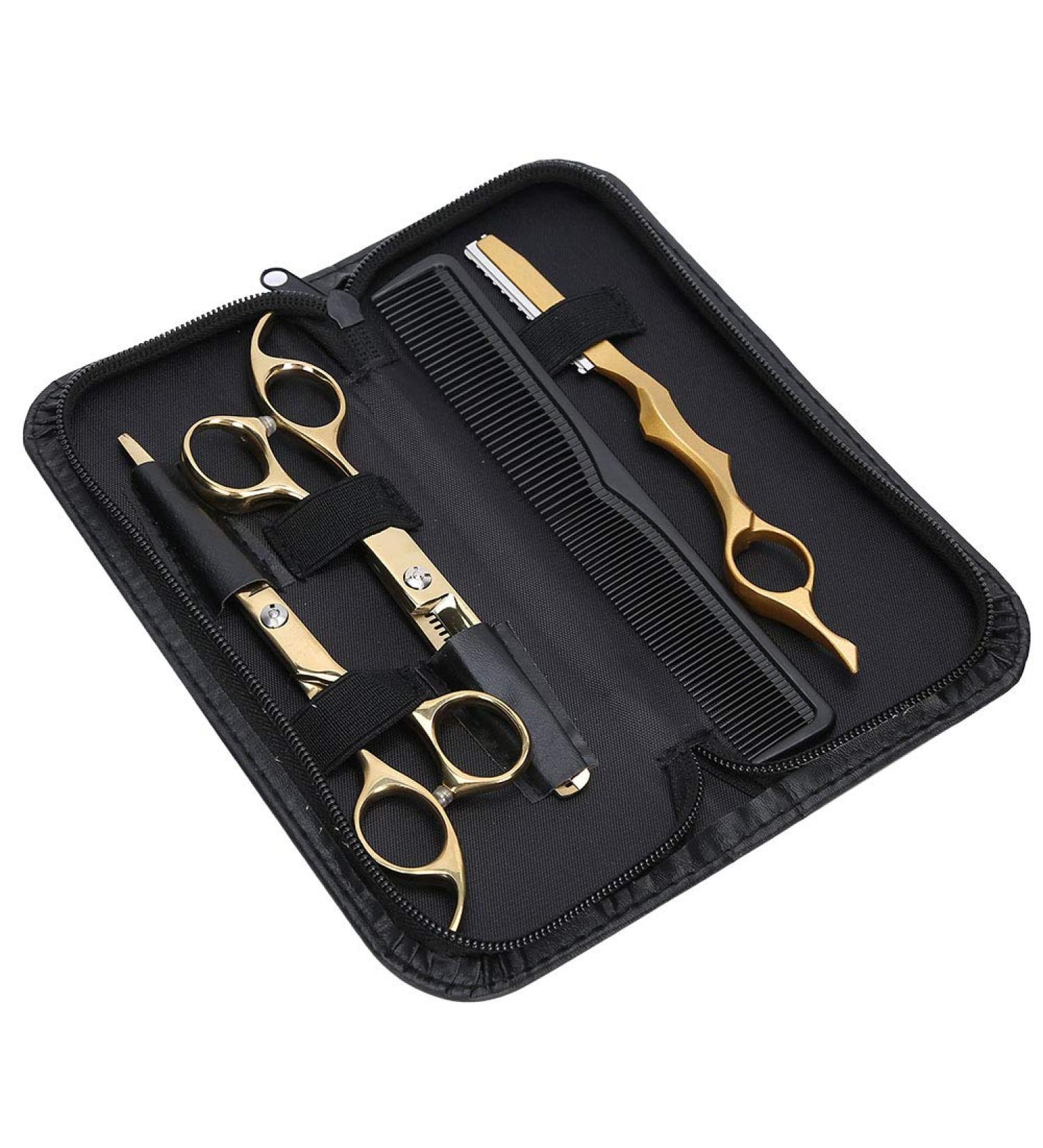 Thinning Haircut Scissors Set Stainless Steel Ergonomic Design Color Multi-Functional Set Suitable for Men and Women with Convenient Storage Bag for - Buy Online on GoSupps.com