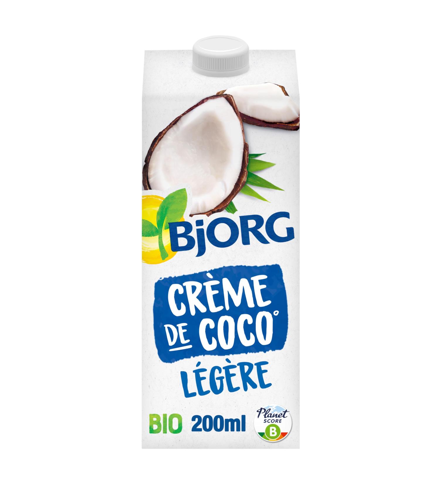 BJORG Organic Light Coconut Cream - Light in Fat - Gluten Free - 200ml - Buy Online on GoSupps.com