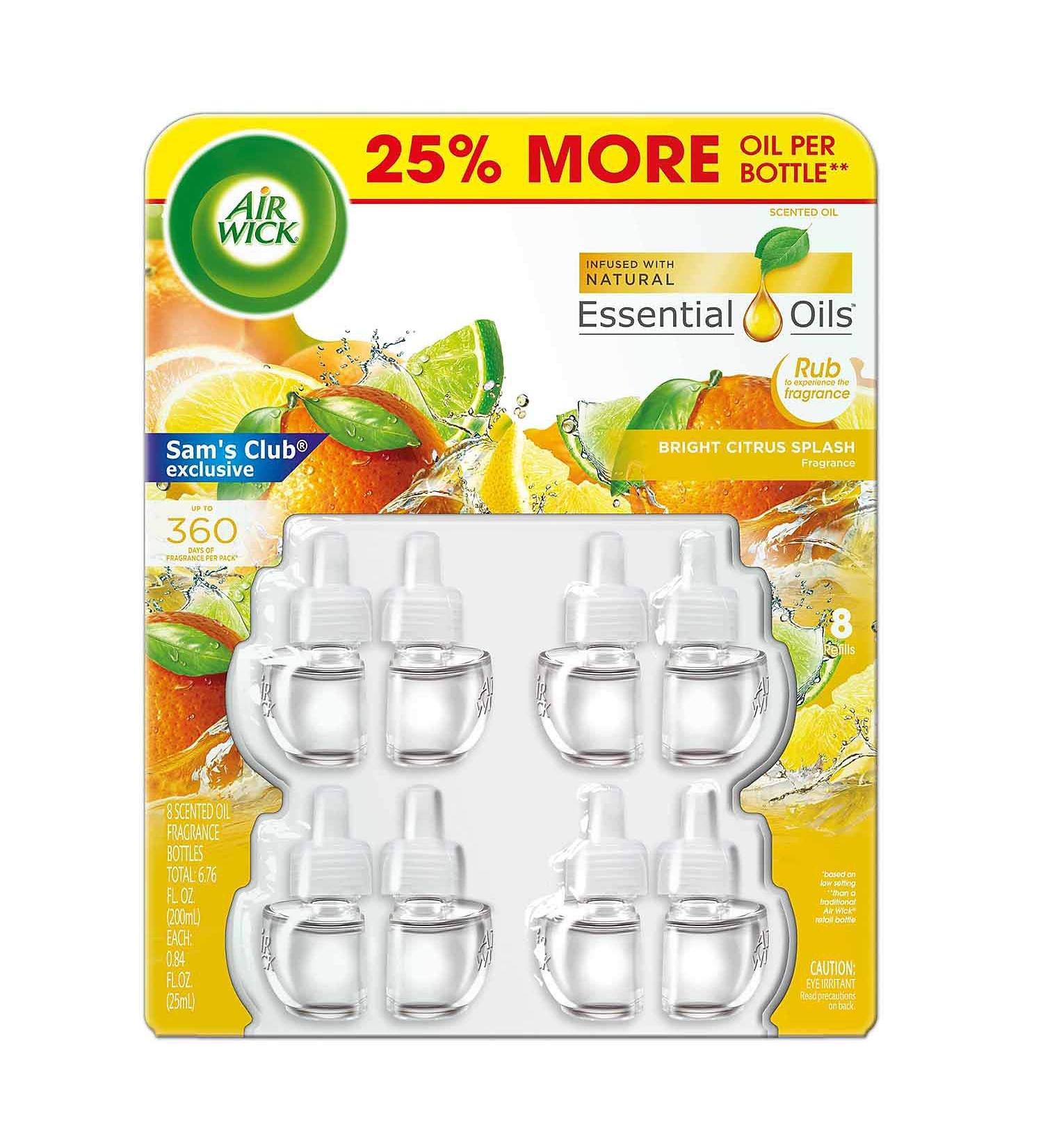 Air Wick Bright Citrus Splash Essential Scented Oils - 8 Refill Bottles, Citrus - 8 Count - Buy Online on GoSupps.com