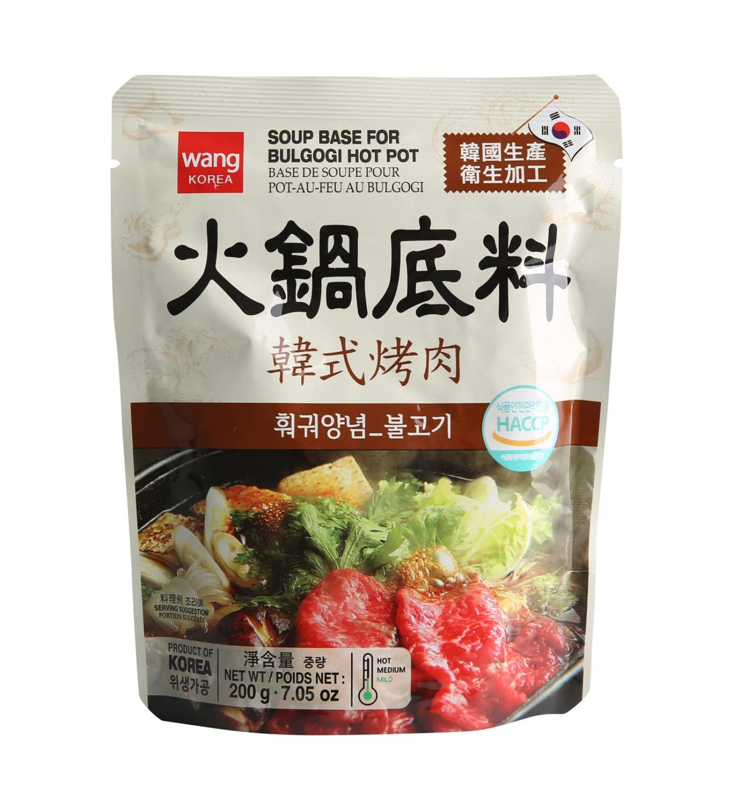 Wang Bulgogi Hot Pot Soup Base 7.05 oz - Authentic Korean Flavor - Buy Online on GoSupps.com