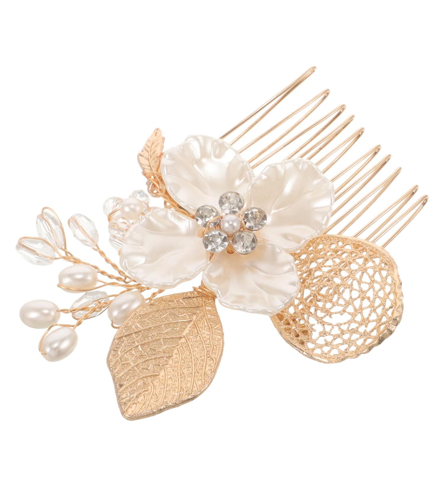 MERRYHAPY Gold Leaf Side Comb Leaf Hair Comb Girl Headpiece Hair Accessories for Women Hair Comb for Bride Metal Hair Comb Bride Headpiece Hair Accessories for Women Hair Pin - Buy Online on GoSupps.com