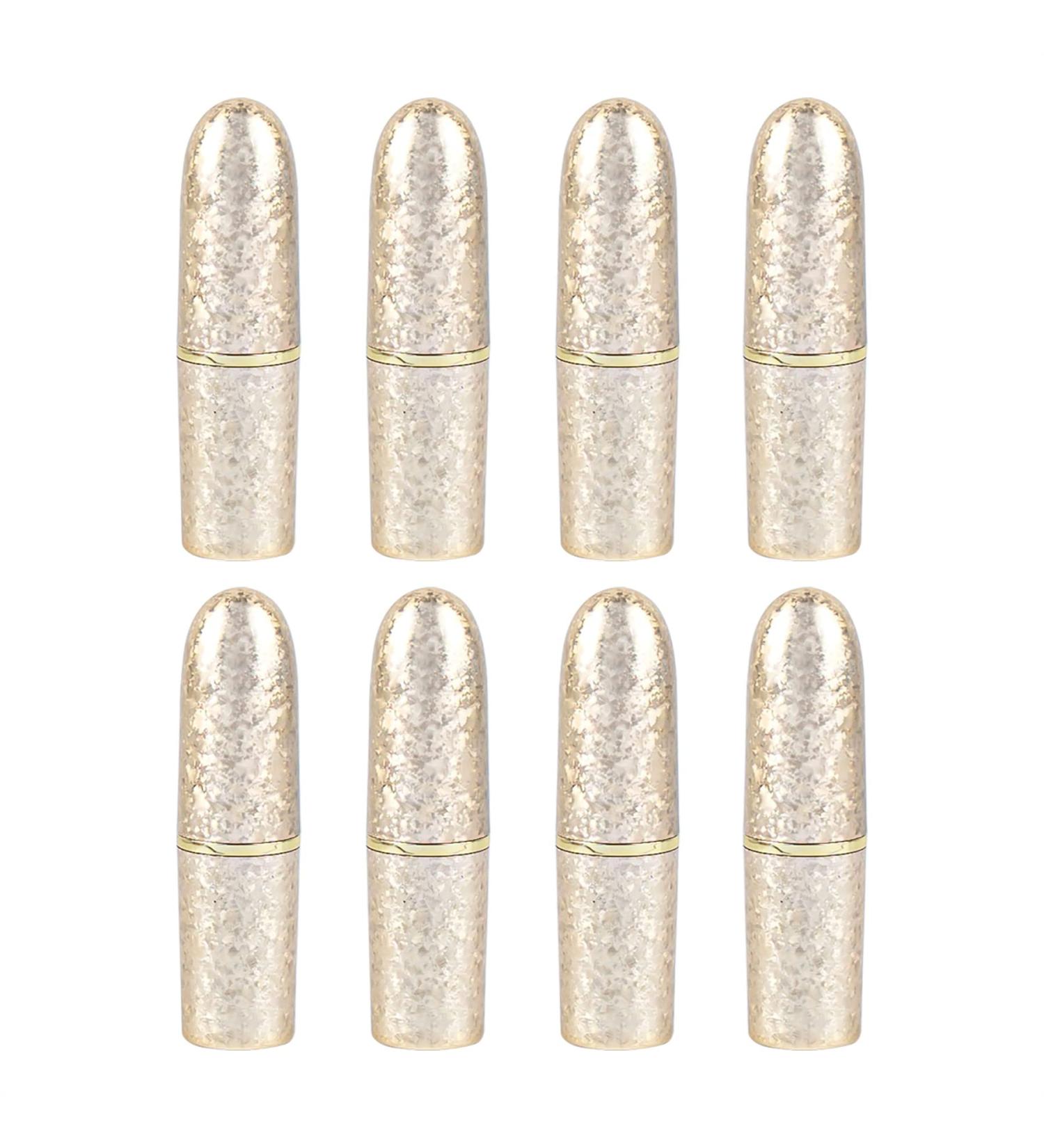 AUEAR Empty Lip Balm Tubes Container - Gold Bullet Shape (8 Pack) - Buy Online on GoSupps.com