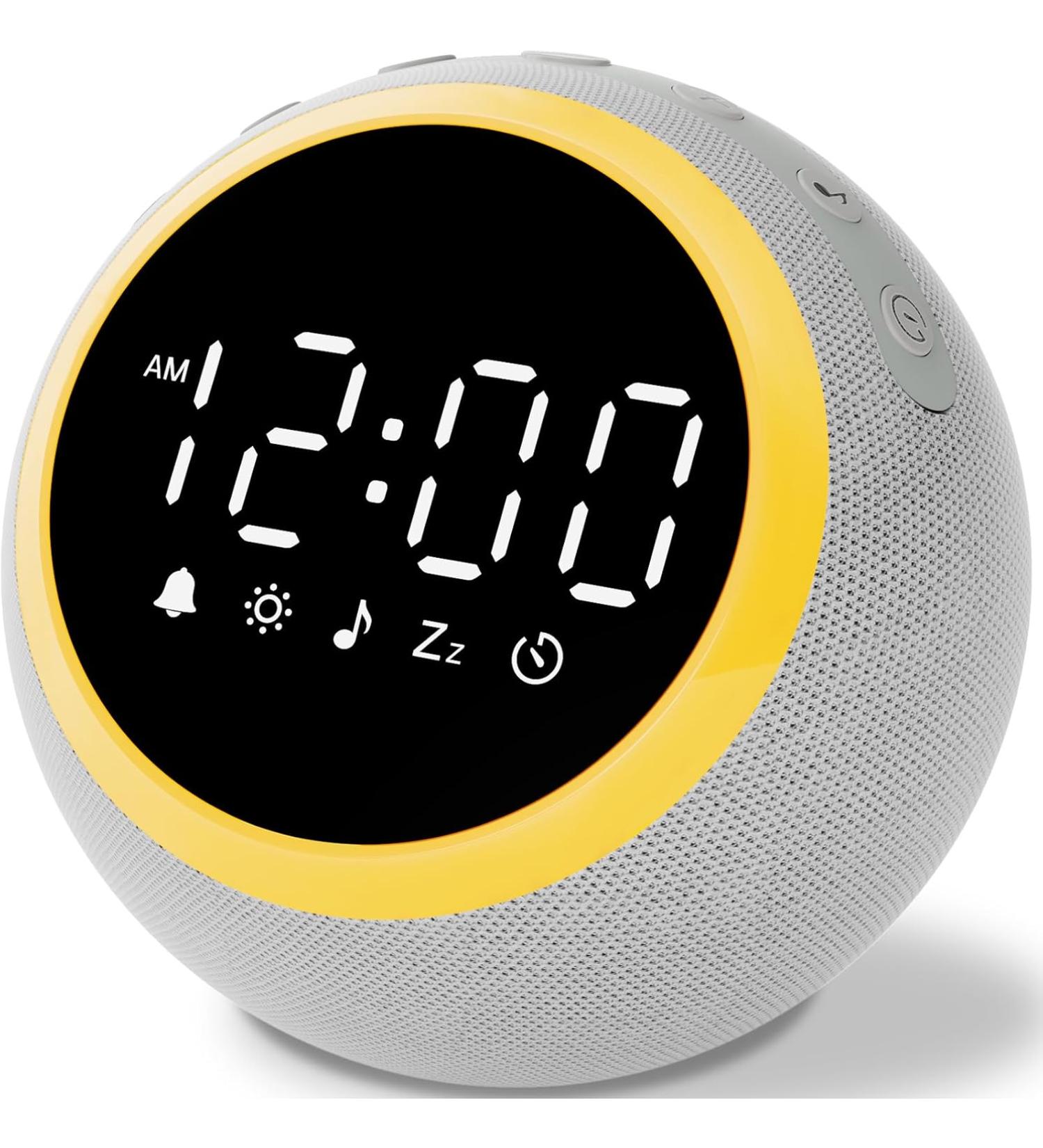 Rohent Sound Machine Alarm Clock for Sleep Digital Alarm Clocks for Bedrooms, 25 Soothing Sounds - Gray - Buy Online on GoSupps.com