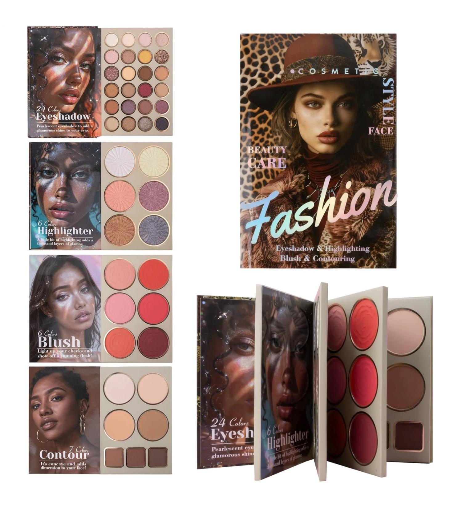  G n rique 4-Layer Fusible Illuminator Palette Contour Palette and Blush Powder Booklet For Women Girls Skin Types Birthday Christmas Party Appointment Holidays - Buy Online on GoSupps.com