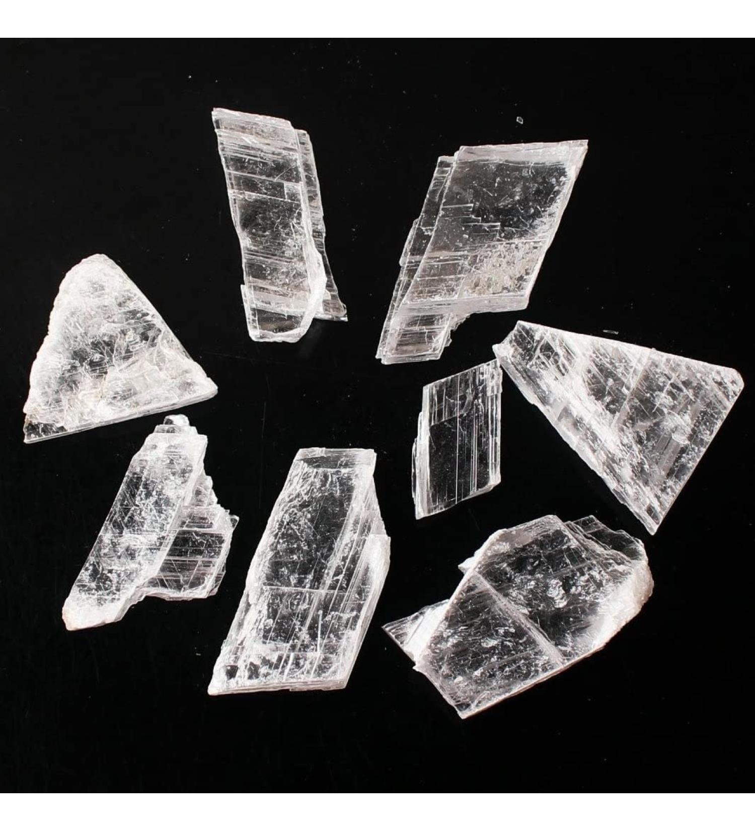 Natural Crystal Rough 30g/50g Natural White Raw Selenite Transparent Gypsum Quartz Points Irregular ShapeStones (Color : 50g 5-8pcs) (Color : 100g 7-10pcs) - Buy Online on GoSupps.com