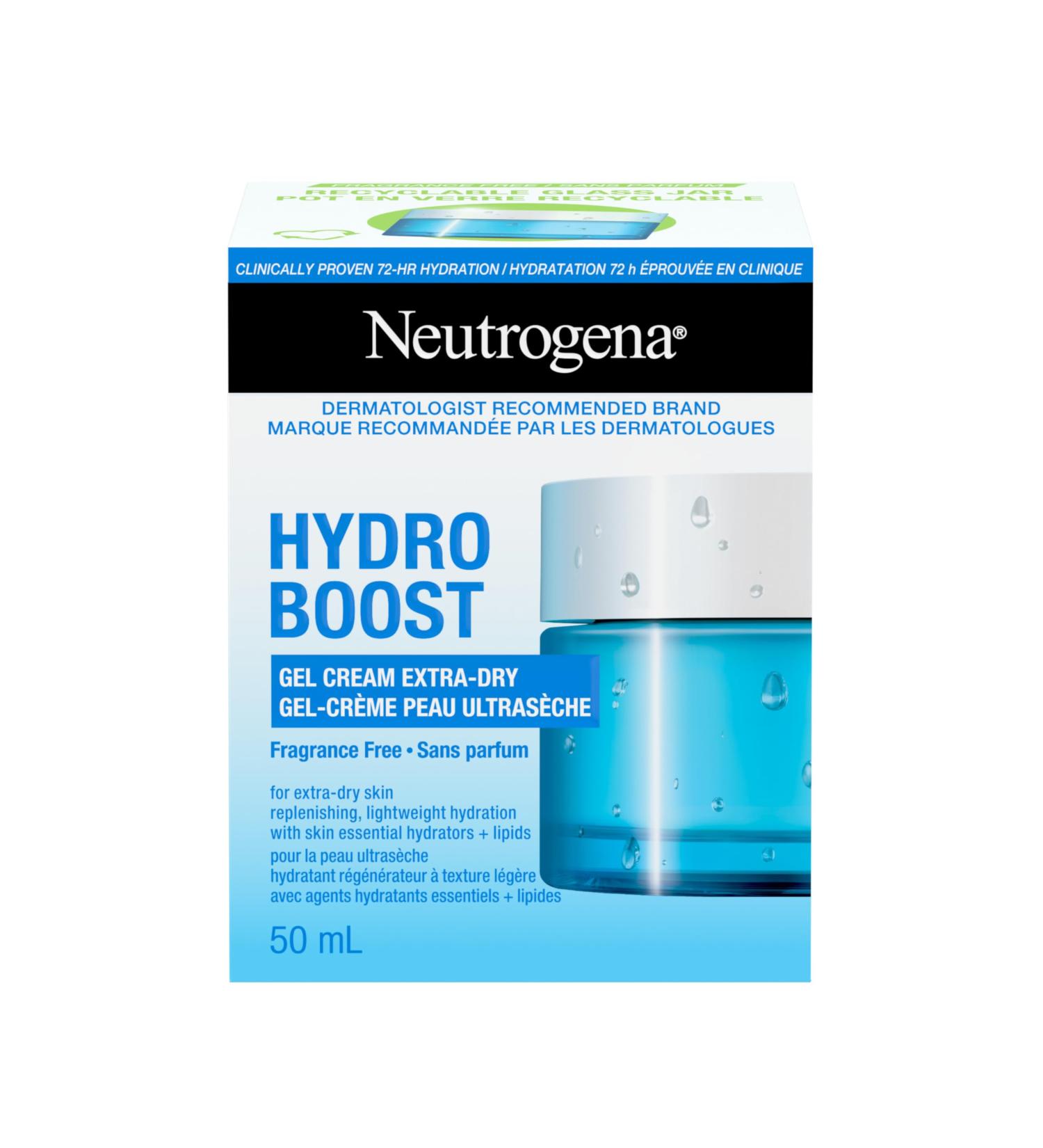 Neutrogena Fragrance Free Hydro Boost Gel Cream for Extra Dry Skin Hyaluronic Acid Face Moisturizer for Extra-Dry Skin Sensitive & Acne-Prone Skin Provides Long Lasting Hydration Non-Comedogenic 50ml Cream New - Buy Online on GoSupps.com