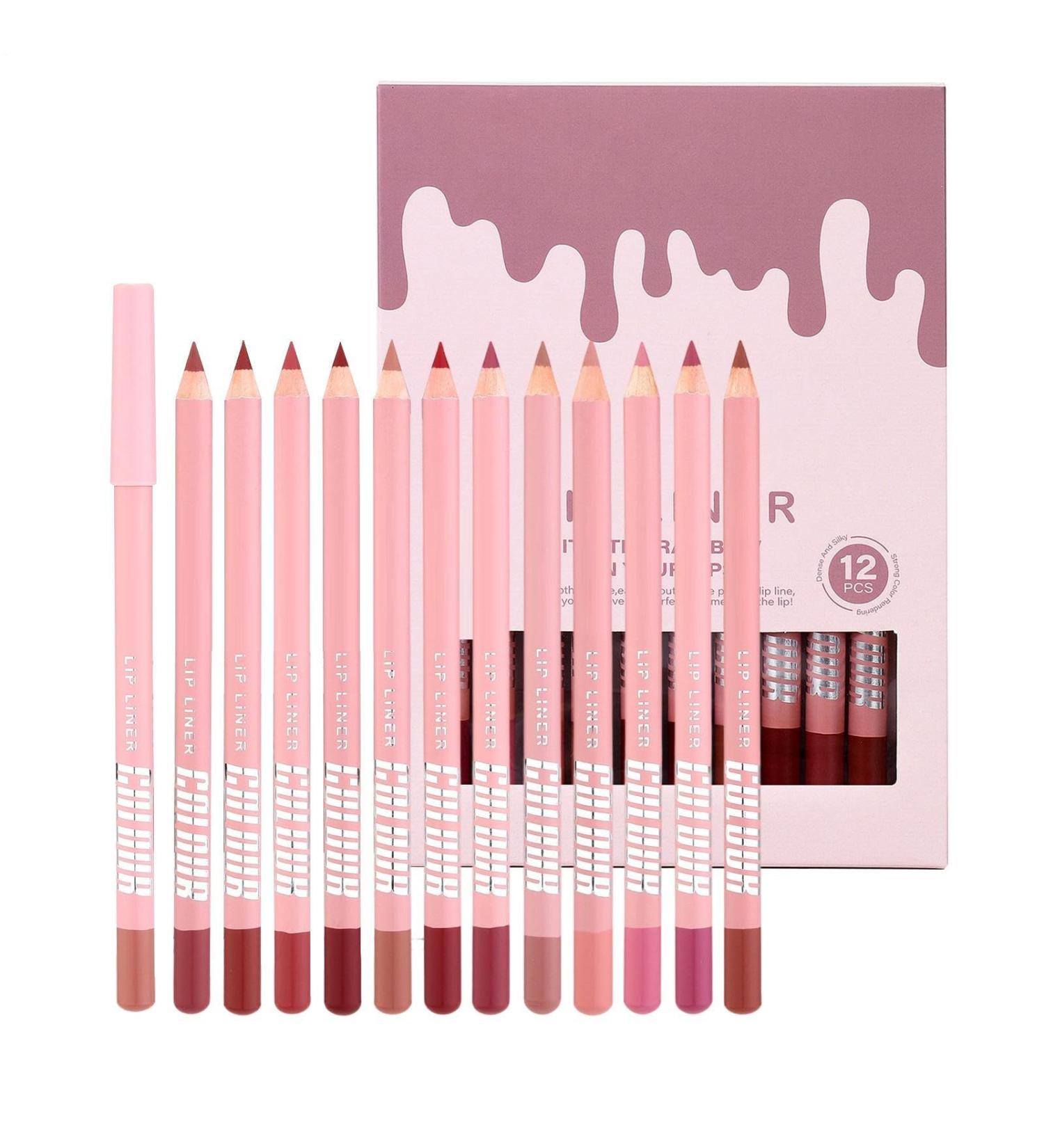  Arrovarp Lip Pencil | 12 Colors Matte Creamy Natural Long-Lasting Cosmetics - Makeup Lip Pencil - For Home Travel Party Wedding Winter Autumn Spring Office School - Buy Online on GoSupps.com