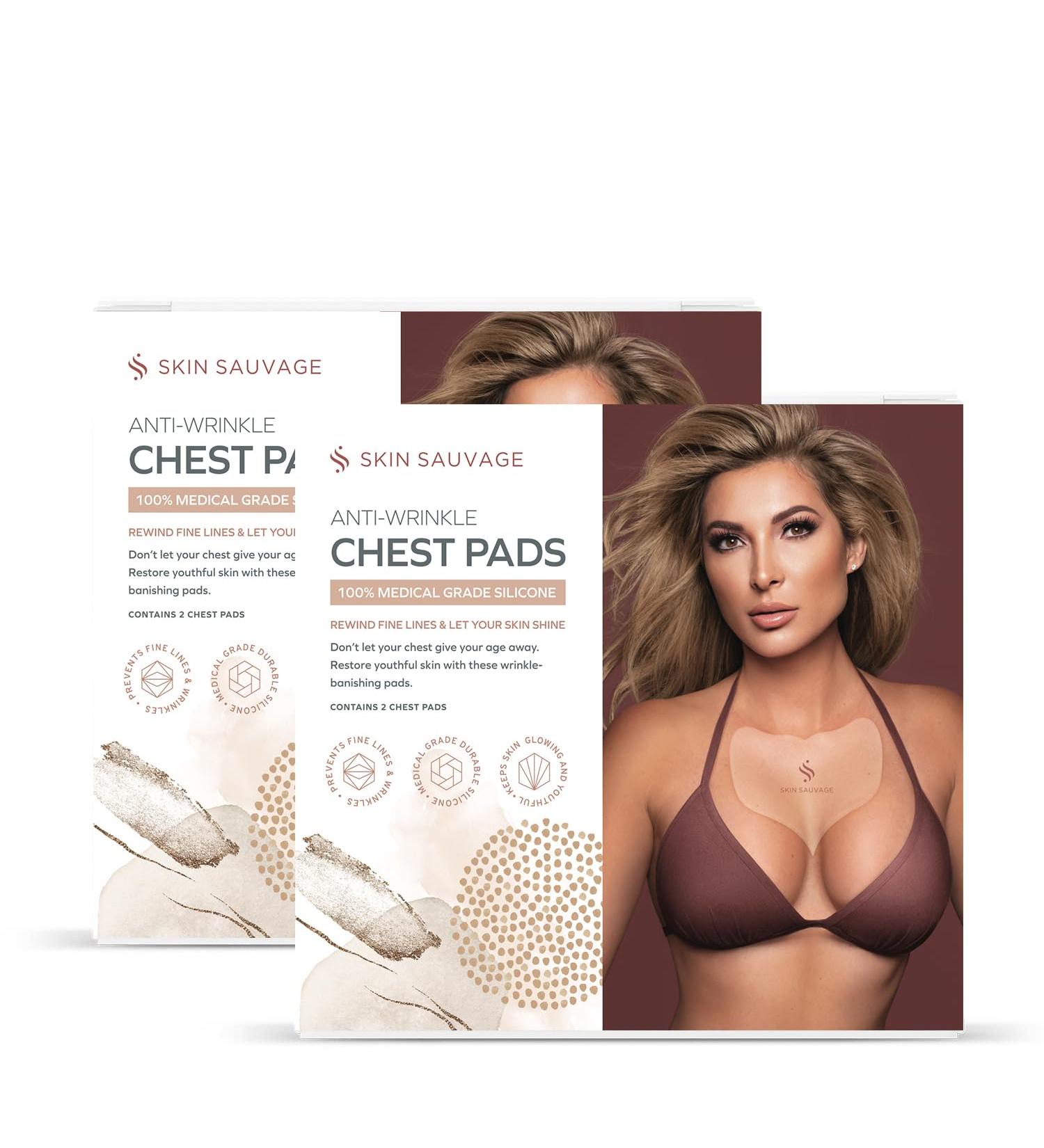 Chest and Neck Wrinkle Pads - Anti-Aging Skin Tightening Firming & Moisturizing Fine Lines Prevention - Skin-Safe Silicone Skincare Pads - Reusable Overnight Smoother for Neck & Cleavage Decolletage - 2 Count (Pack of 2) - Buy Online on GoSupps.com