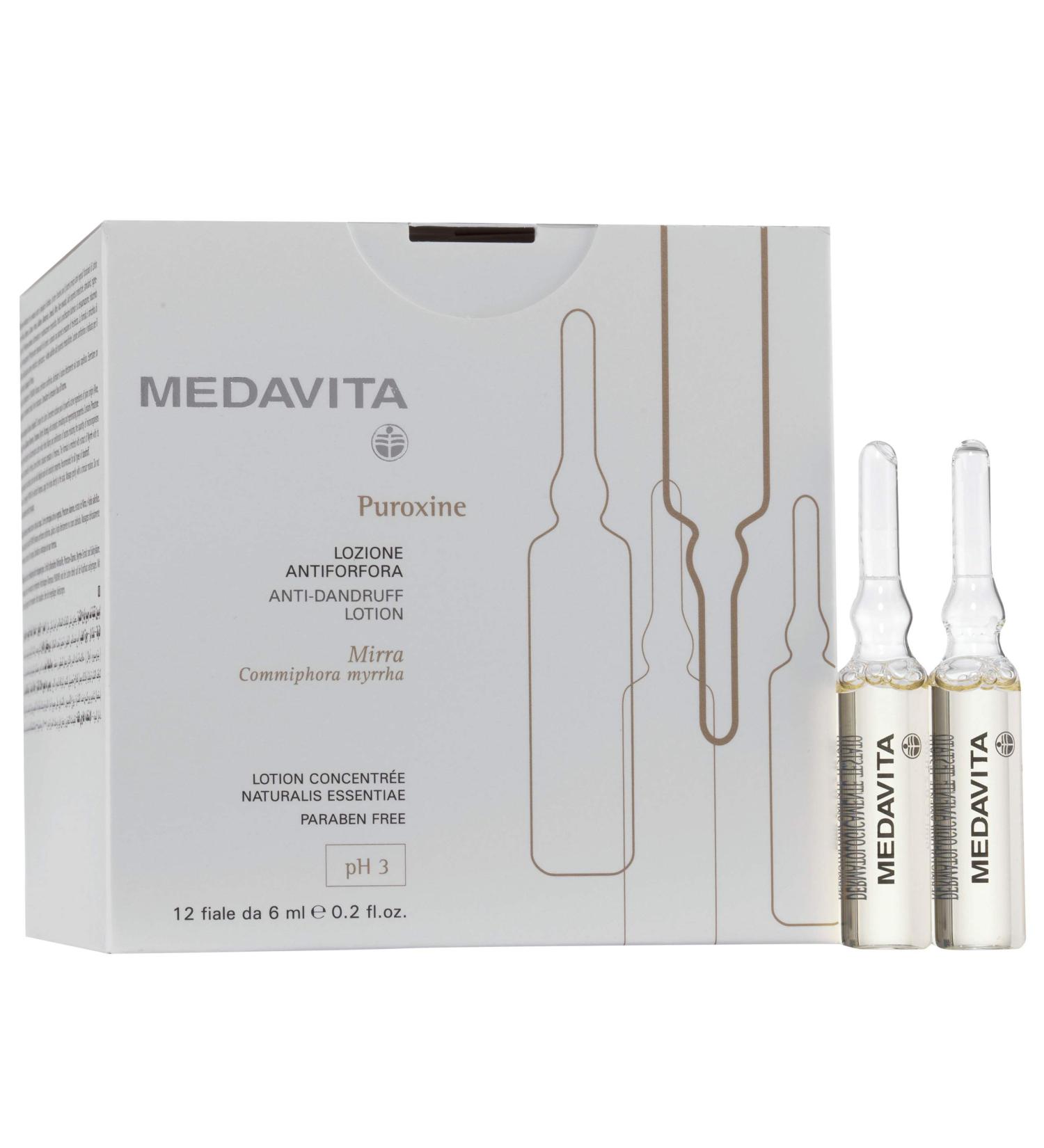 Medavita Puroxine Anti-Dandruff Lotion pH 5.6 - Effective dandruff treatment for all hair types | International Shipping Available - Buy Online on GoSupps.com