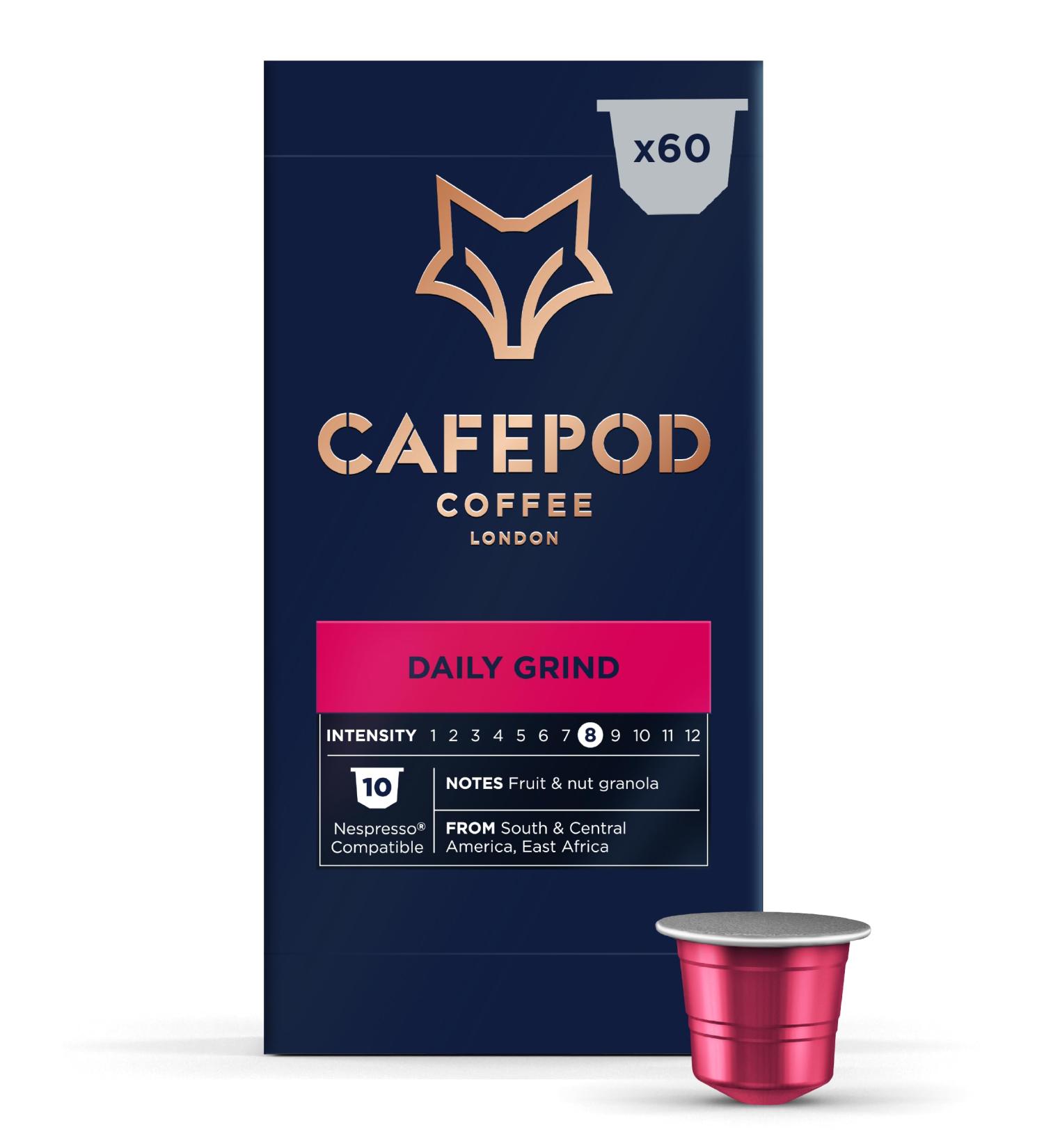 CafePod Daily Grind 60 Aluminum Coffee Pods for Nespresso - Pack of 1 - Buy Online on GoSupps.com