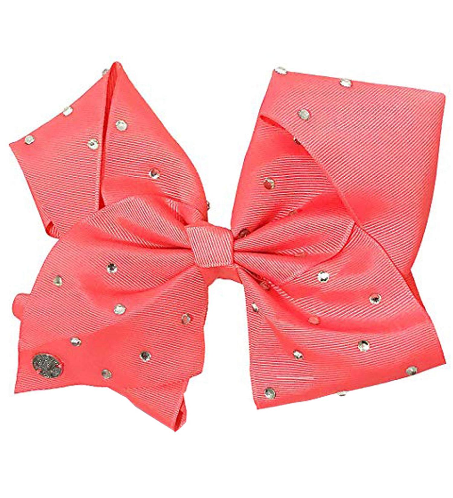 JoJo Girls Siwa Signature Collection Coral w/Rhinestone Large Hair Bow Multicolor One Size
