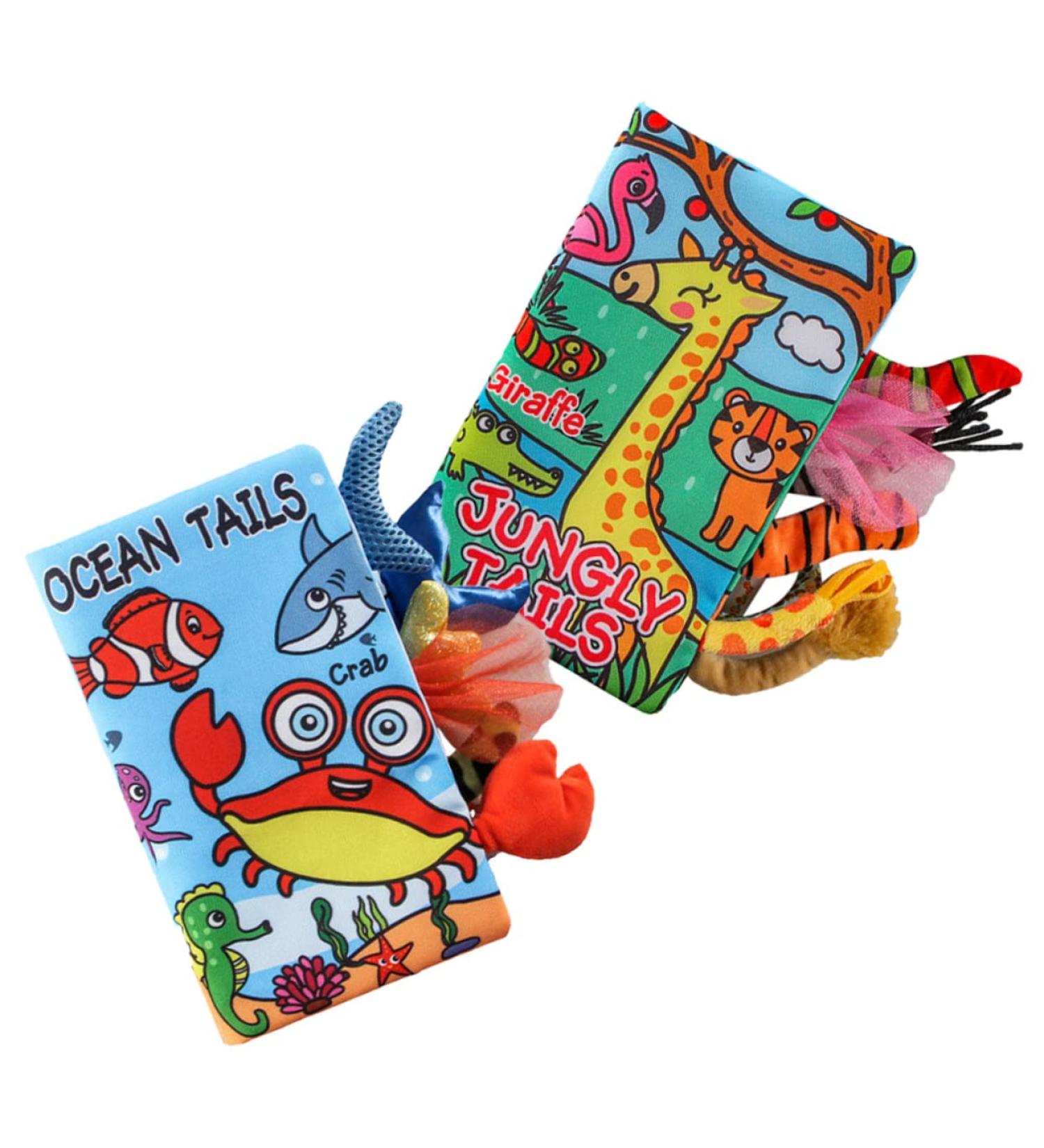 Vaguelly Tear-Resistant Fabric Book Set for Toddlers | Soft Touch & Feel Baby Books | Quiet Book Toys for Babies - Buy Online on GoSupps.com
