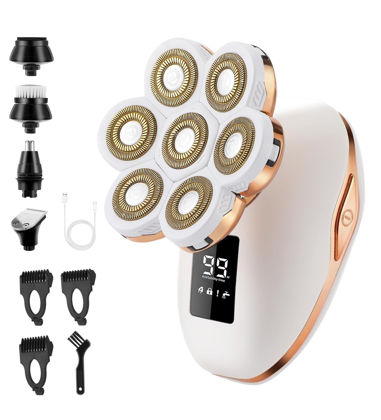 Buy 7D Electric Razor for Women - Painless 5-in-1 Facial Hair Removal & Bikini Trimmer | Rechargeable Wet/Dry Shaver for Arms Legs & More - Buy Online on GoSupps.com