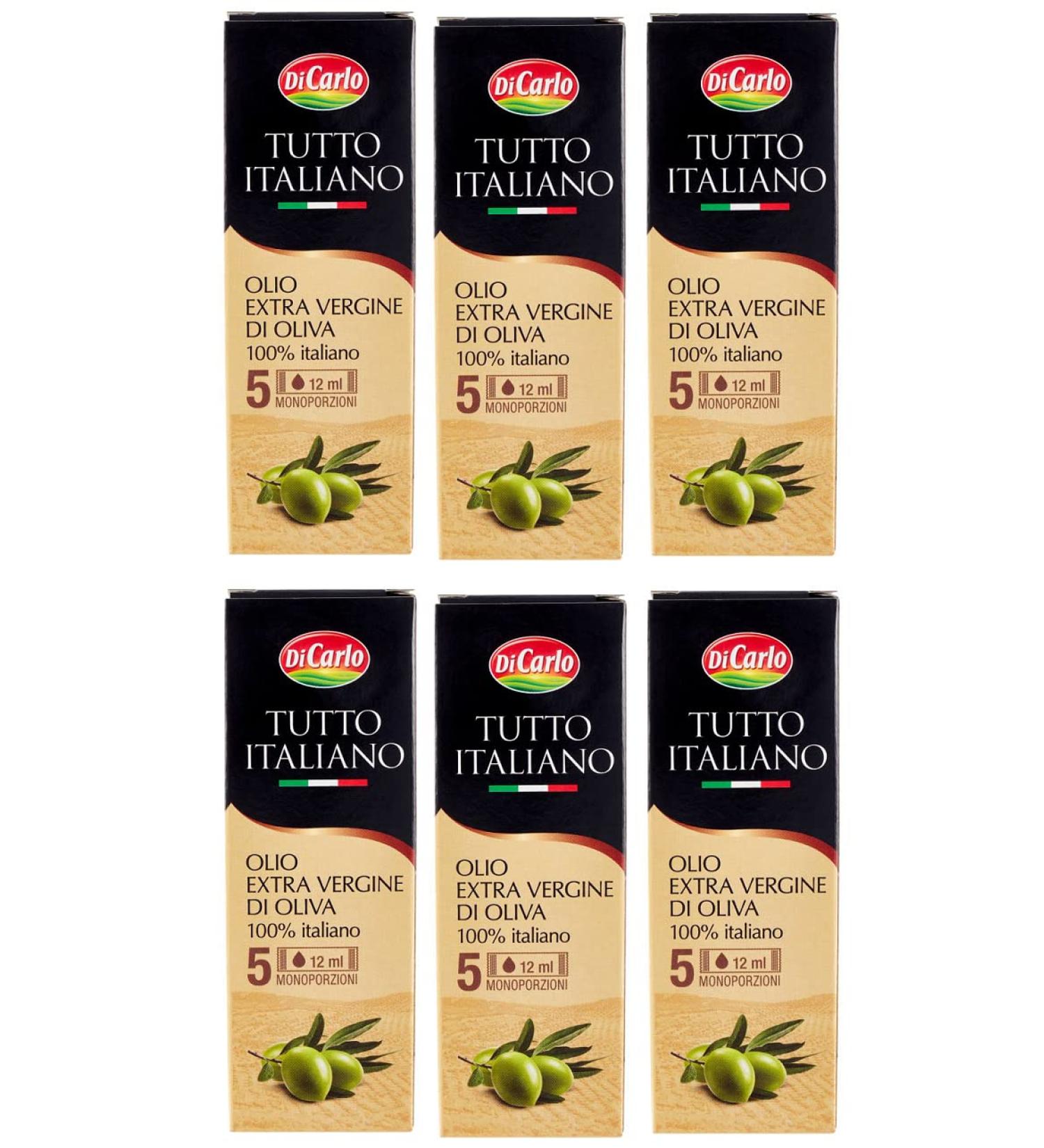 Di Carlo Tutto Italiano Olio Extra Vergine di Oliva 100% Italian Virgin Olive Oil Extra Each package contains 5 single-dose sticks of 12 ml - Buy Online on GoSupps.com