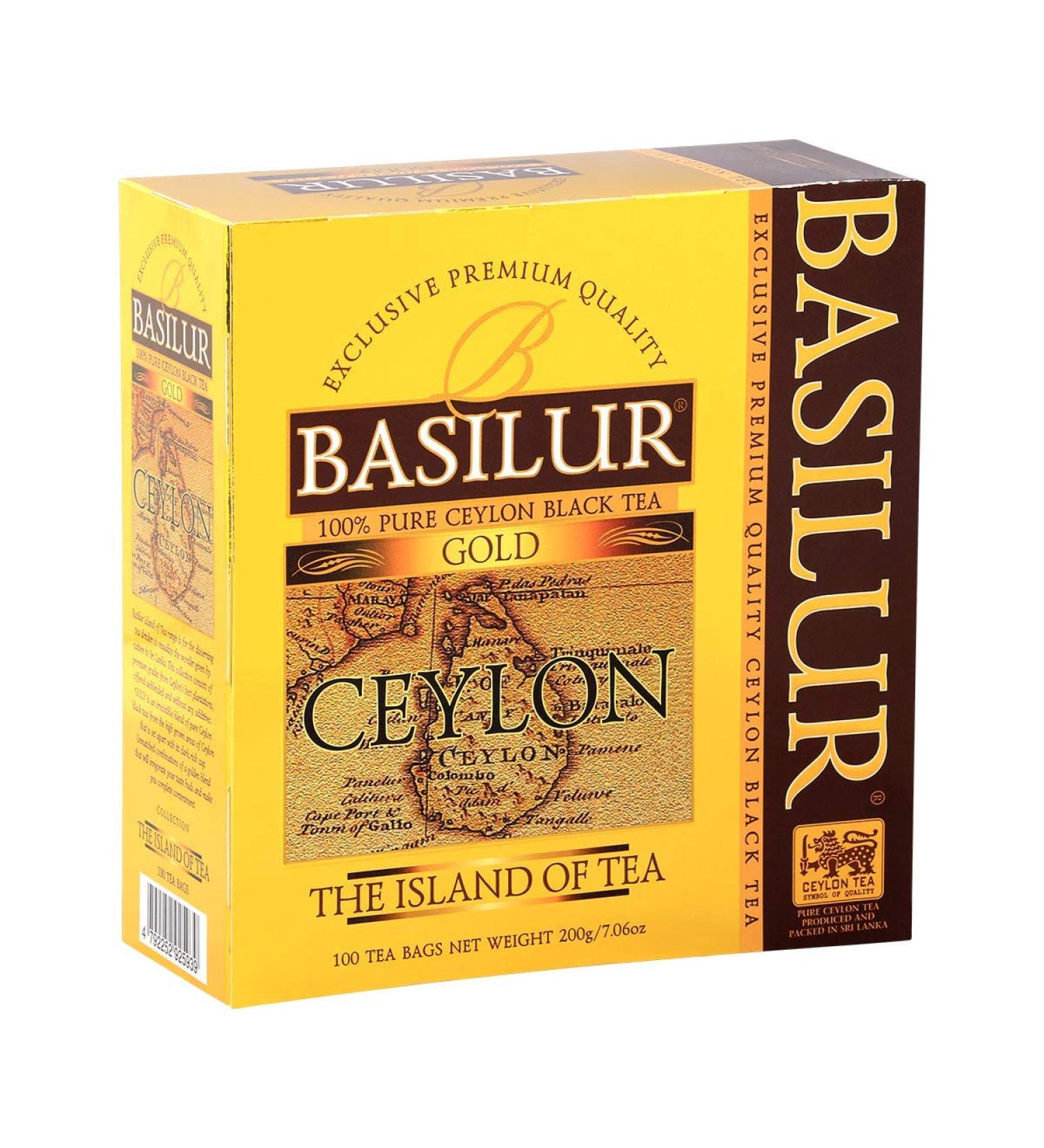 Basilur Island of Tea Gold Black Tea 100 Teabags of 2 g - Buy Online on GoSupps.com