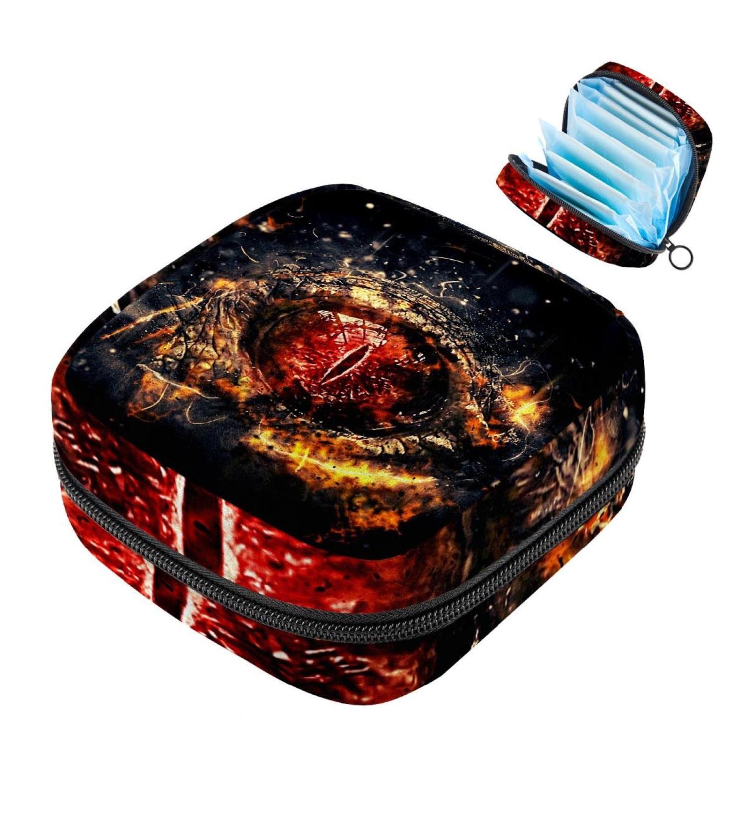 Shop Stylish Menstruation Pad Bag with Zipper - Chinese Dragon Design | Women s Tampon & Napkin Storage for Travel - Buy Online on GoSupps.com