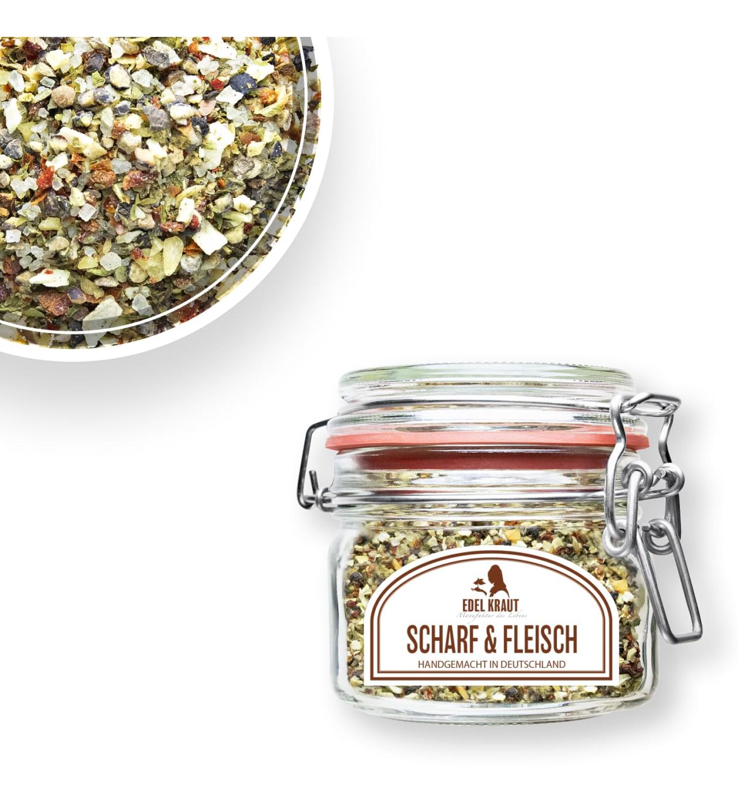 EDEL KRAUT Organic Hot & Meat Spices in Premium Glass - 125g | Gourmet Seasoning for Global Shipping - Buy Online on GoSupps.com