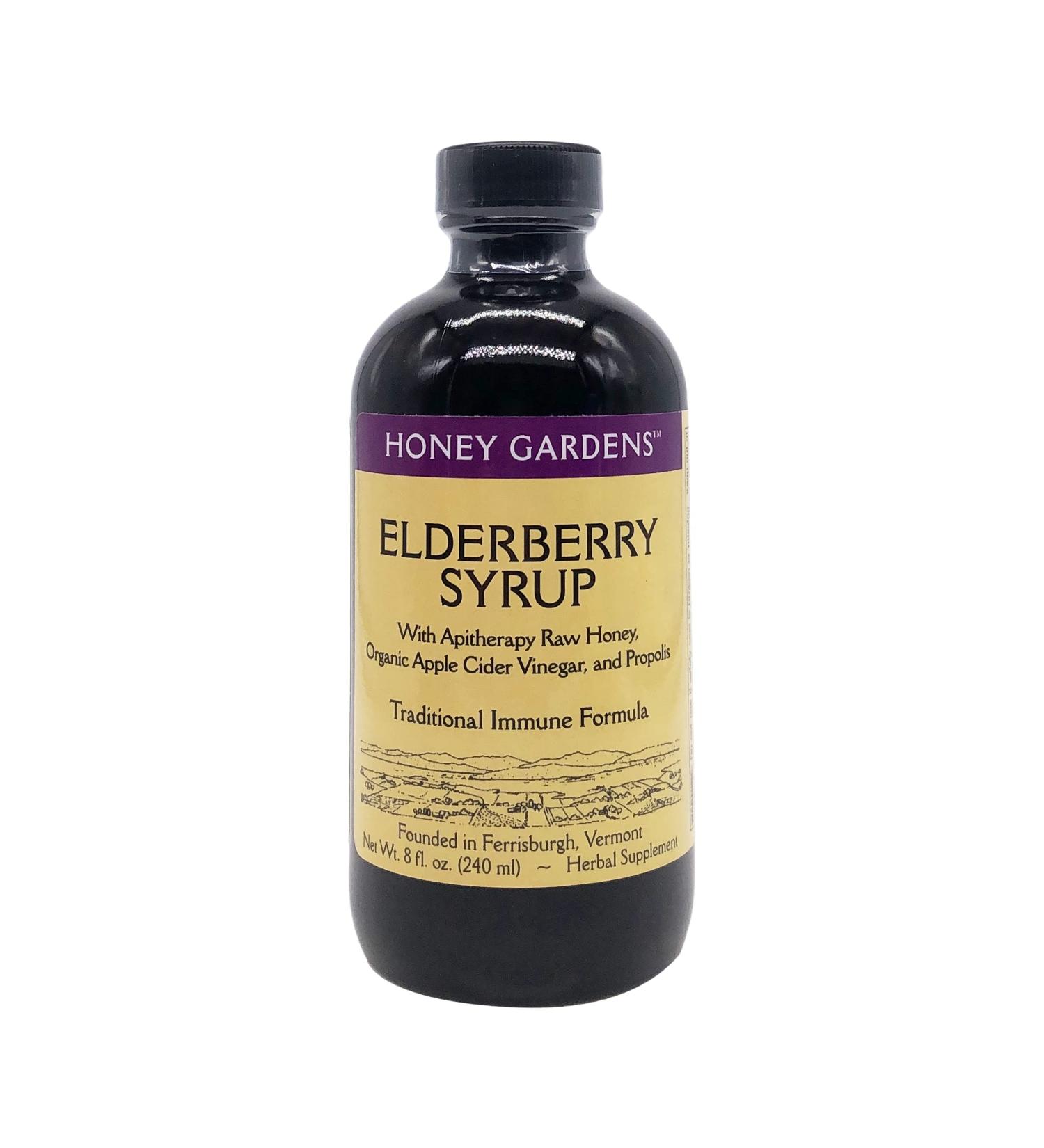 Honey Garden APIARIES Apitherapy Elderberry Extract 8oz - Pure Honey Infused with Elderberry for Immune Support - Buy Online on GoSupps.com