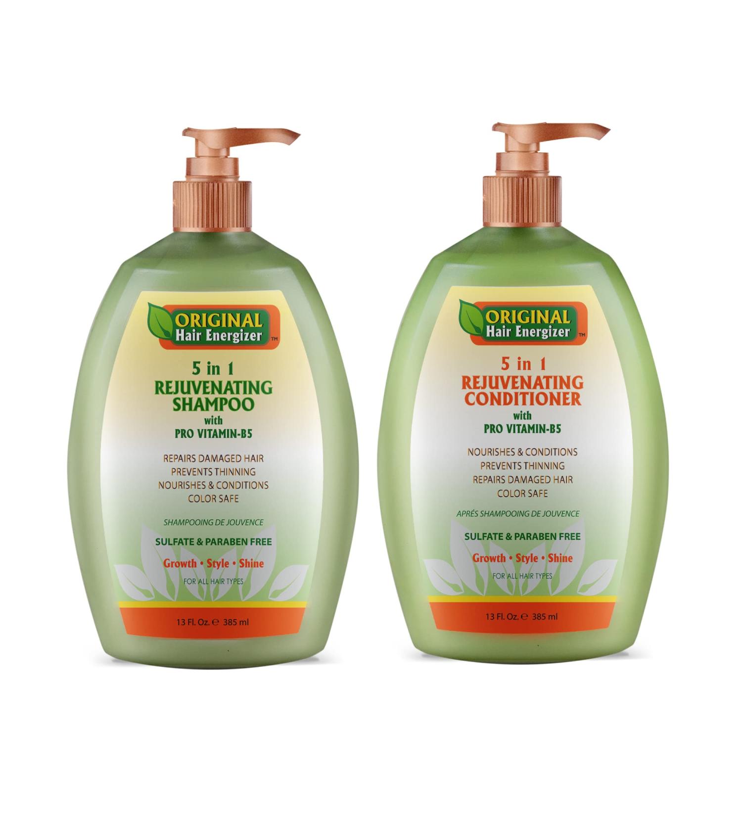 Original Hair Energizer Growth Shampoo & Conditioner Set - DHT Blocker - Pro Vitamin-B5 - Sulfate-Free - Regrow Treatment - 13 fl oz each - Buy Online on GoSupps.com