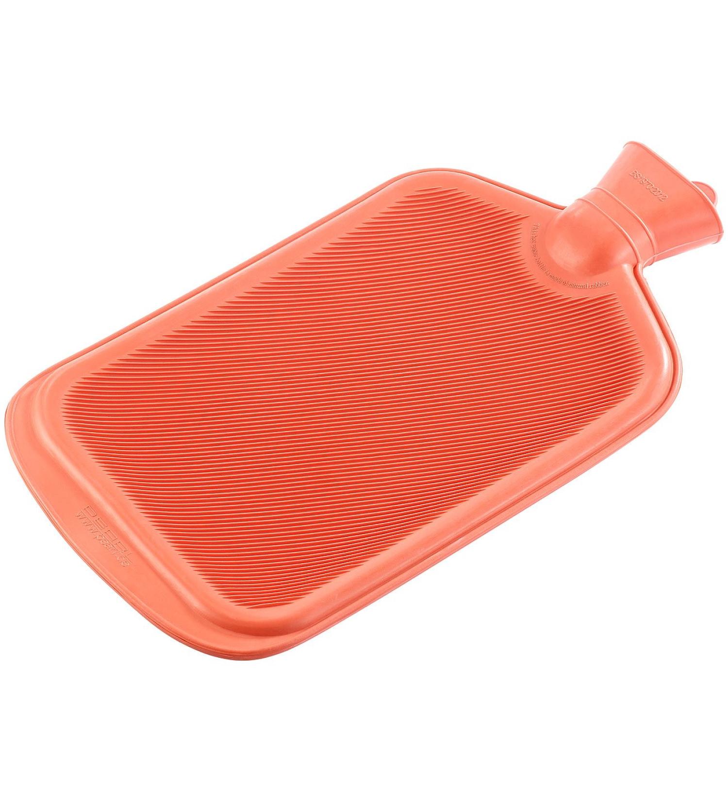 Pearl giant heat bottle: hot water bottle size XXL red 2.3 liters (heat bottle large with cover heat bottle large extra large hot water bottles)