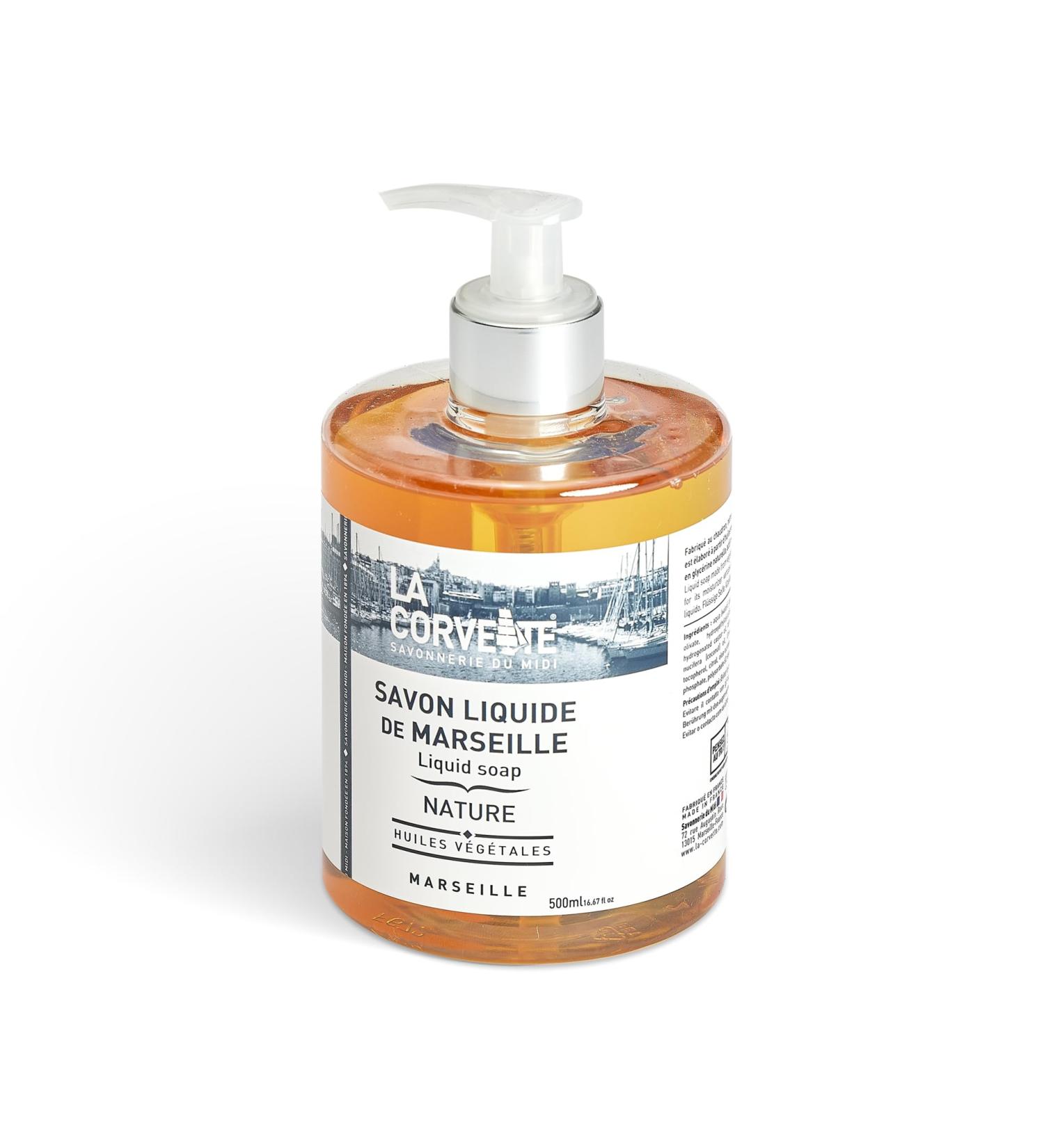 La Corvette Savon Liquide de Marseille Nature 500 ml Nature 500 ml (Lot de 1) - Buy Online on GoSupps.com