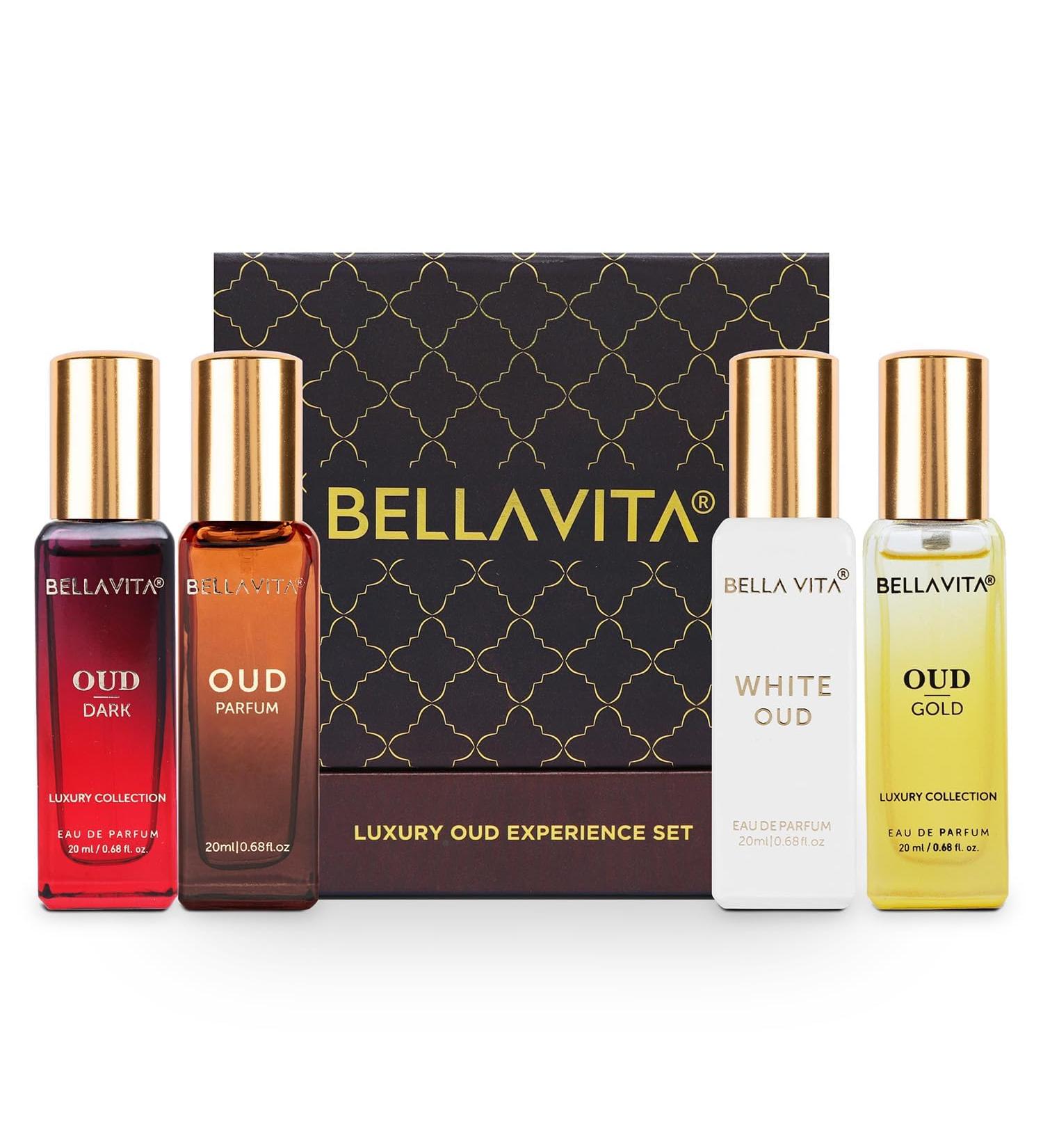 Be.lla Vi.ta Lu.xu.ry Oud Experience Eau De Parfum Gift Set 4 x 20ml for Men & Women Premium Long Lasting EDP Perfume Oudh Fragrance Scent - Buy Online on GoSupps.com