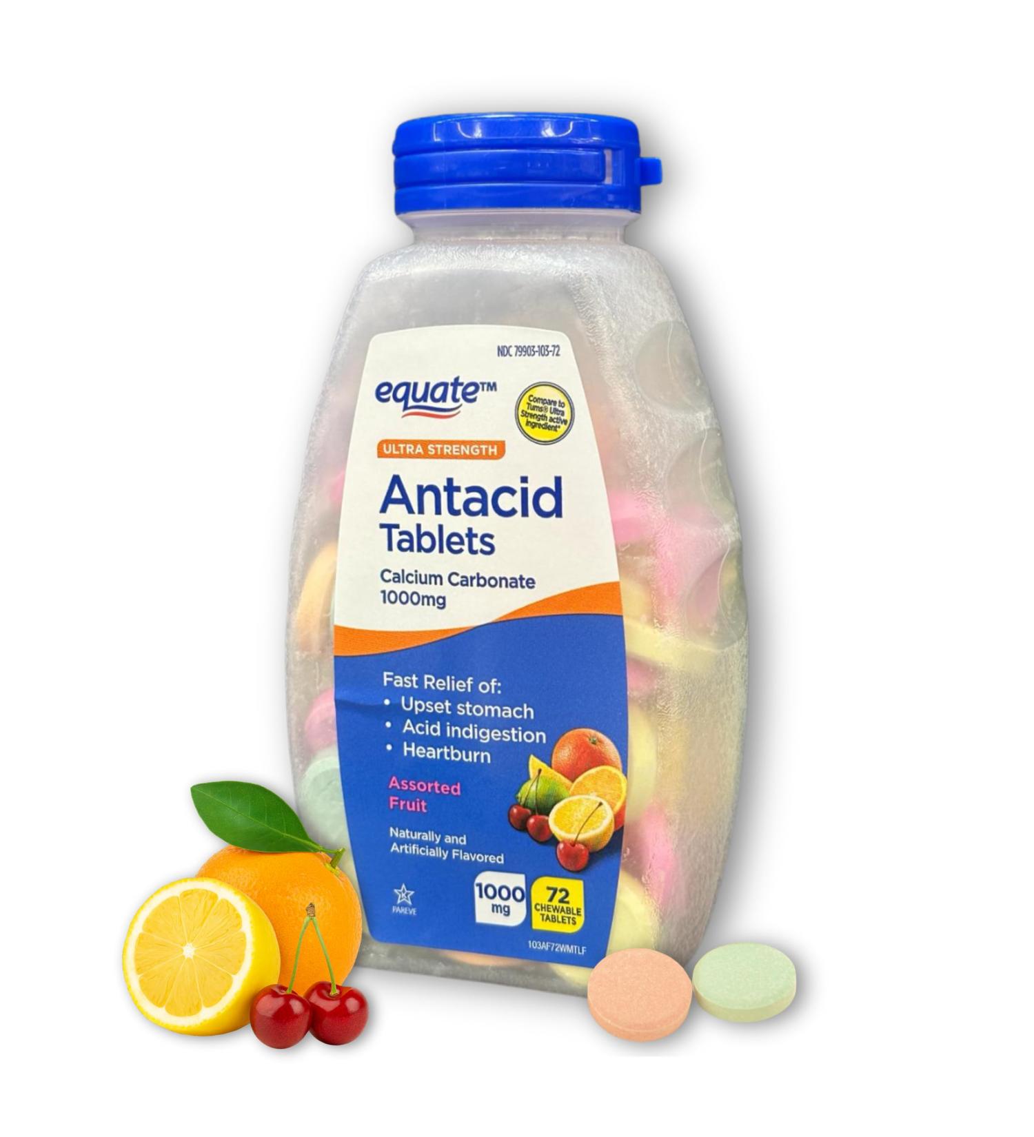 FUSION SHOP STORE Smart choices meaningful life! Antacid Ultra Strength- Assorted Fruit Chewable Tablets 1000mg 72 Count (Pack of 1) - Buy Online on GoSupps.com