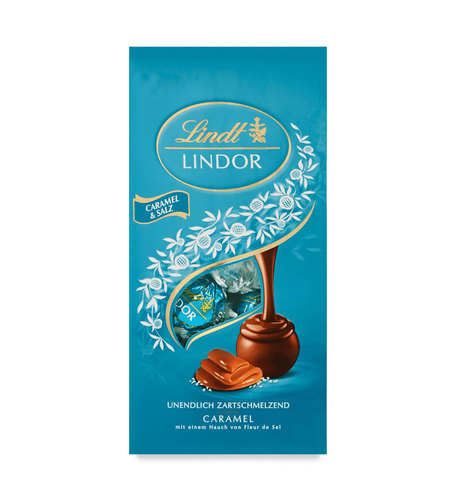 Lindt Lindor Caramel & Salt Chocolate Balls - 137g Bag | Whole Milk Chocolate with Melting Filling | Perfect Praline Gift - Buy Online on GoSupps.com