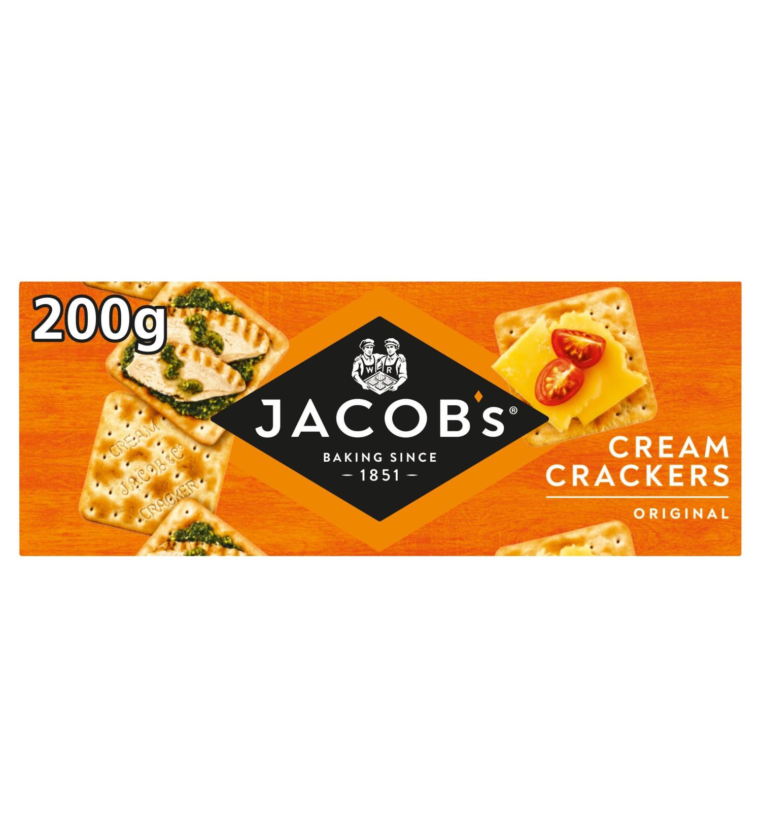 Jacobs Cream Crackers - Pack Size = 1x200g
