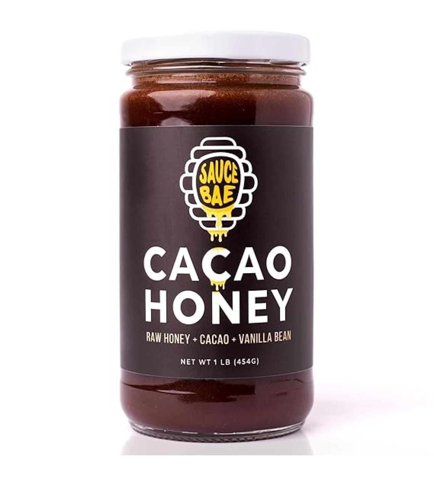 Sauce Bae Cacao Raw Honey with Vanilla Bean - Organic Unpasteurized Unfiltered  Superfood Chocolate - 1 lb - Buy Online on GoSupps.com