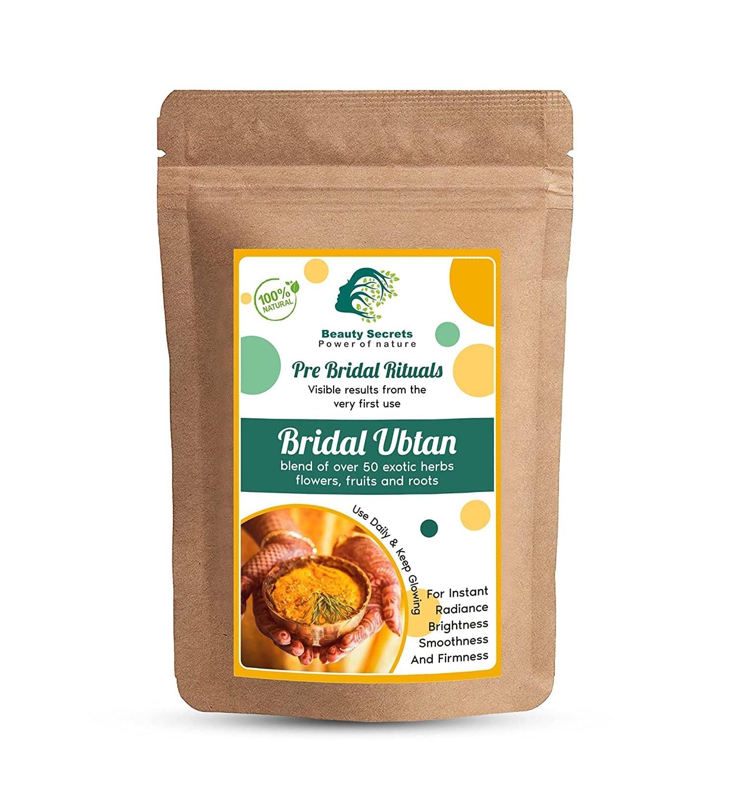 READ QURA Herbal Ayurvedic Bridal Ubtan with Organic Ingredients for All Skin Types Enriched with Hibiscus Sandalwood Vetiver & Kasturi Manjal for Skin Lightening & Tan Removal_100gm - Buy Online on GoSupps.com